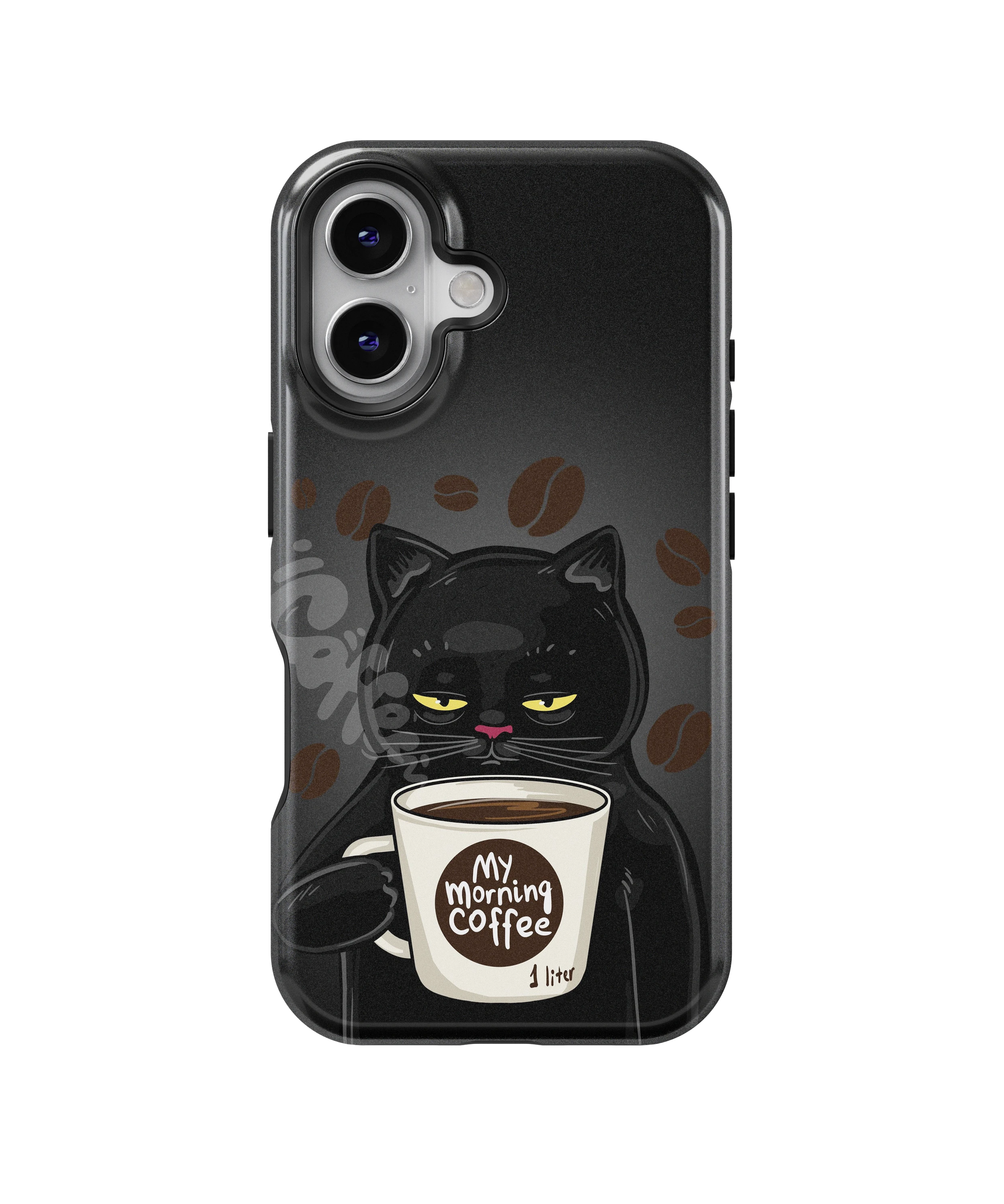 Coque iPhone Chat Café – Avant le café / Après le café