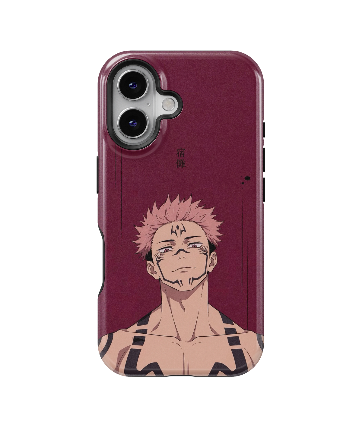 Coque iPhone Sukuna – Jujutsu Kaisen Dark Red