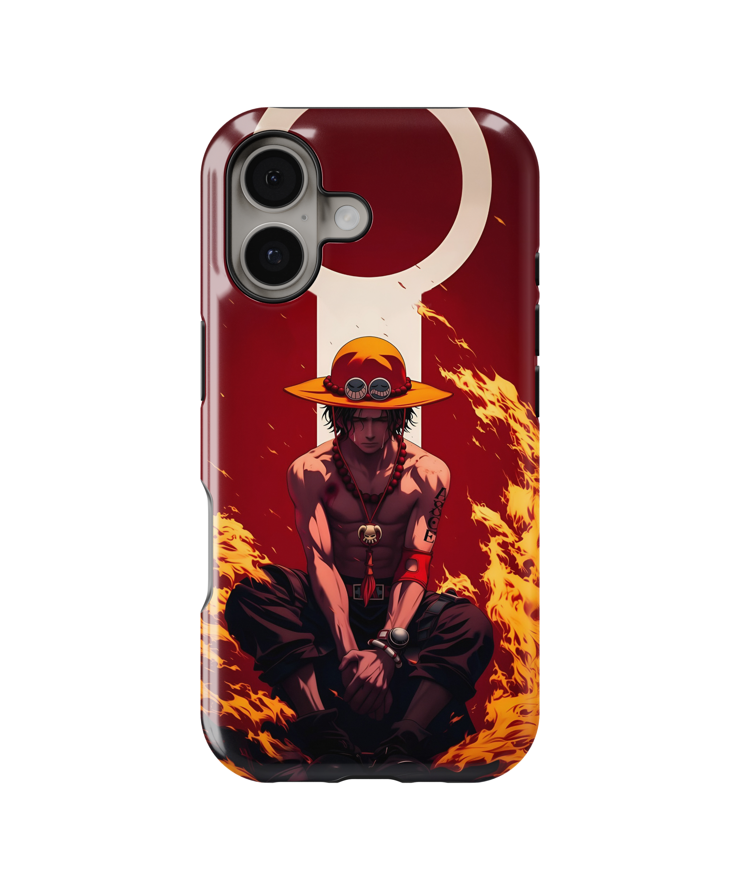 Coque iPhone Portgas D. Ace – Design Flamme Rouge | One Piece