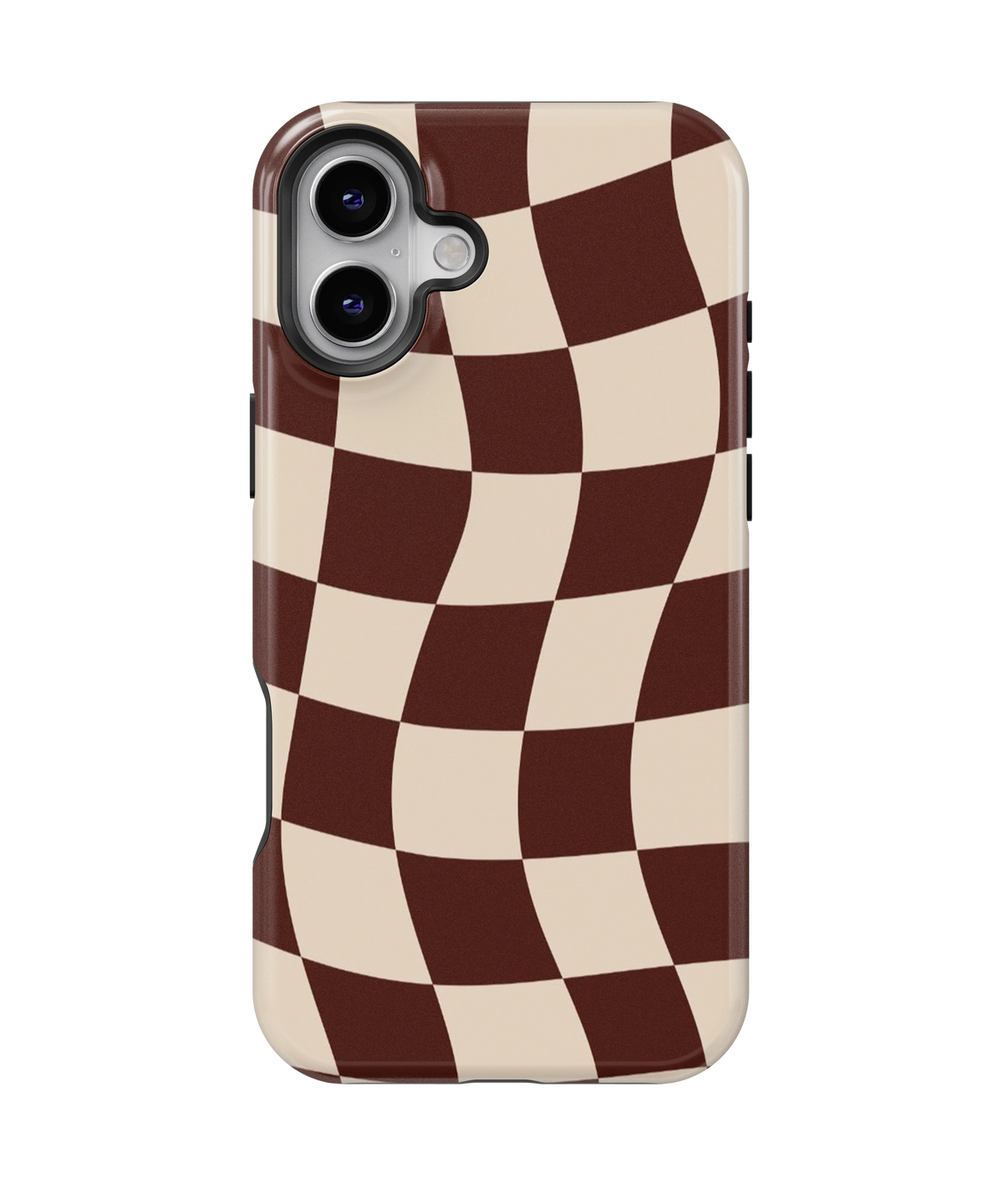 Coque iPhone – Design Damier Ondulé