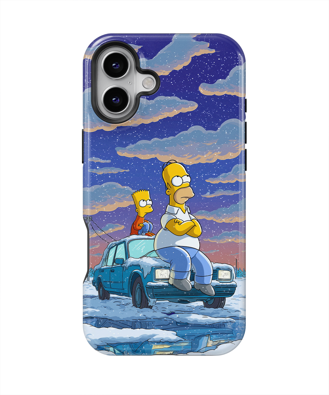 Coque iPhone – The Simpsons Design Nuit Hiver