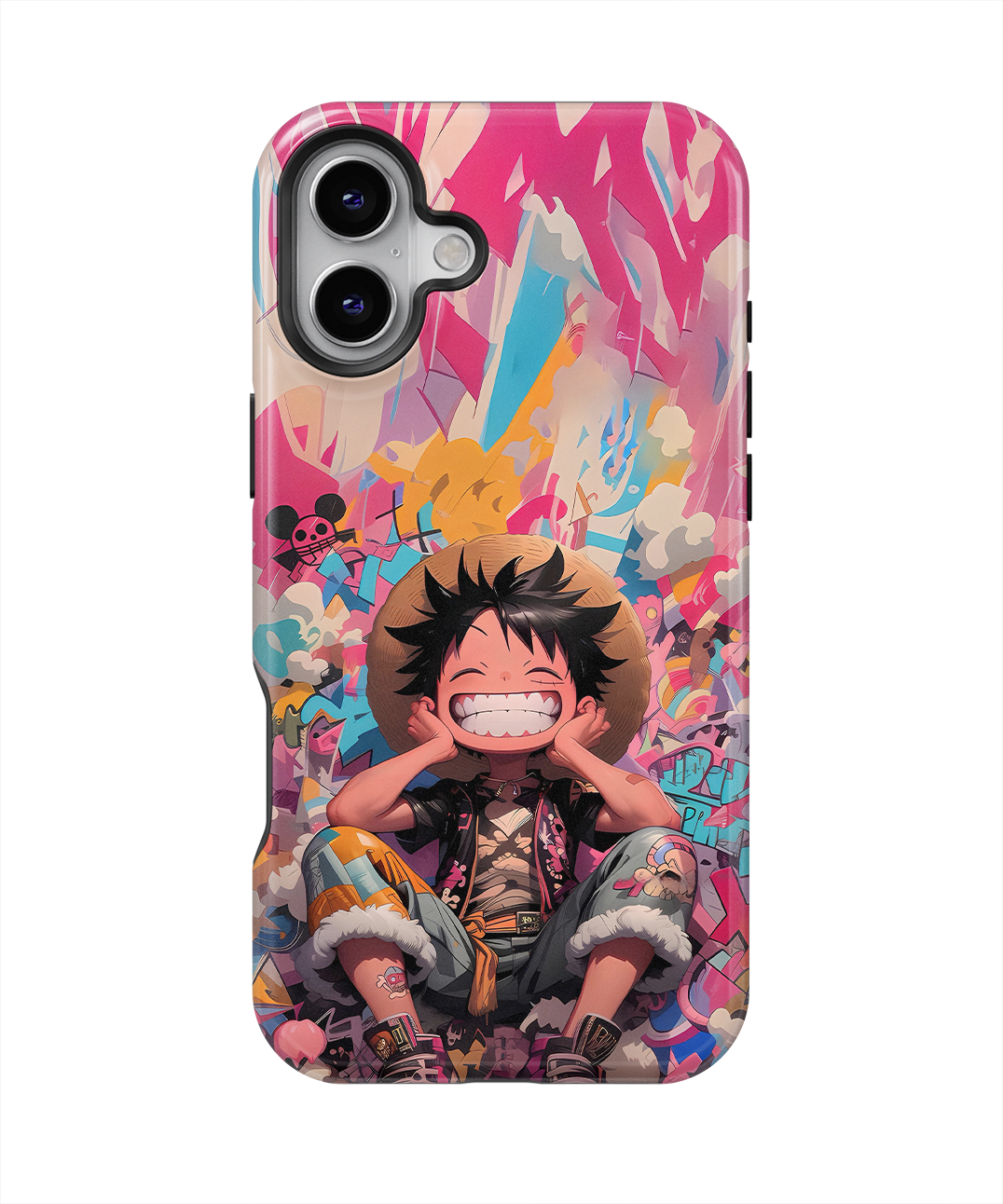Coque iPhone Anime – Monkey D. Luffy Smile Coloré
