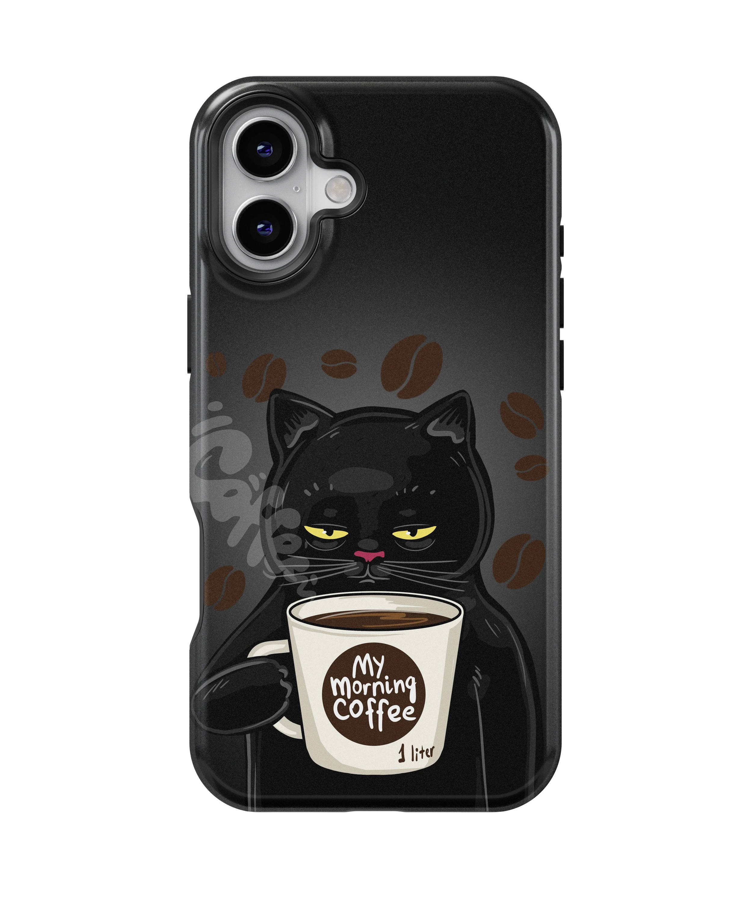 Coque iPhone Chat Café – Avant le café / Après le café