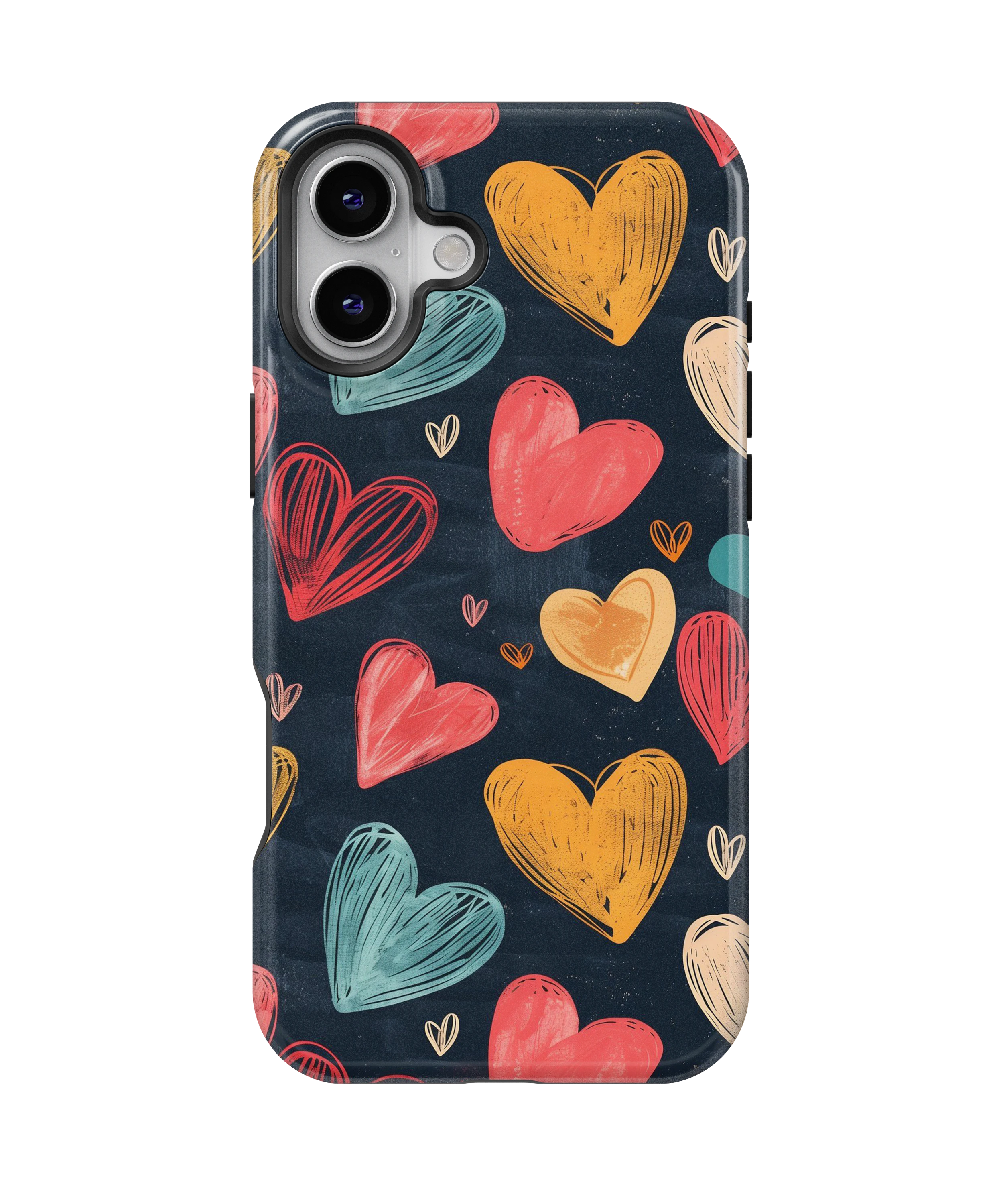 Coque iPhone – Design Cœurs Colorés