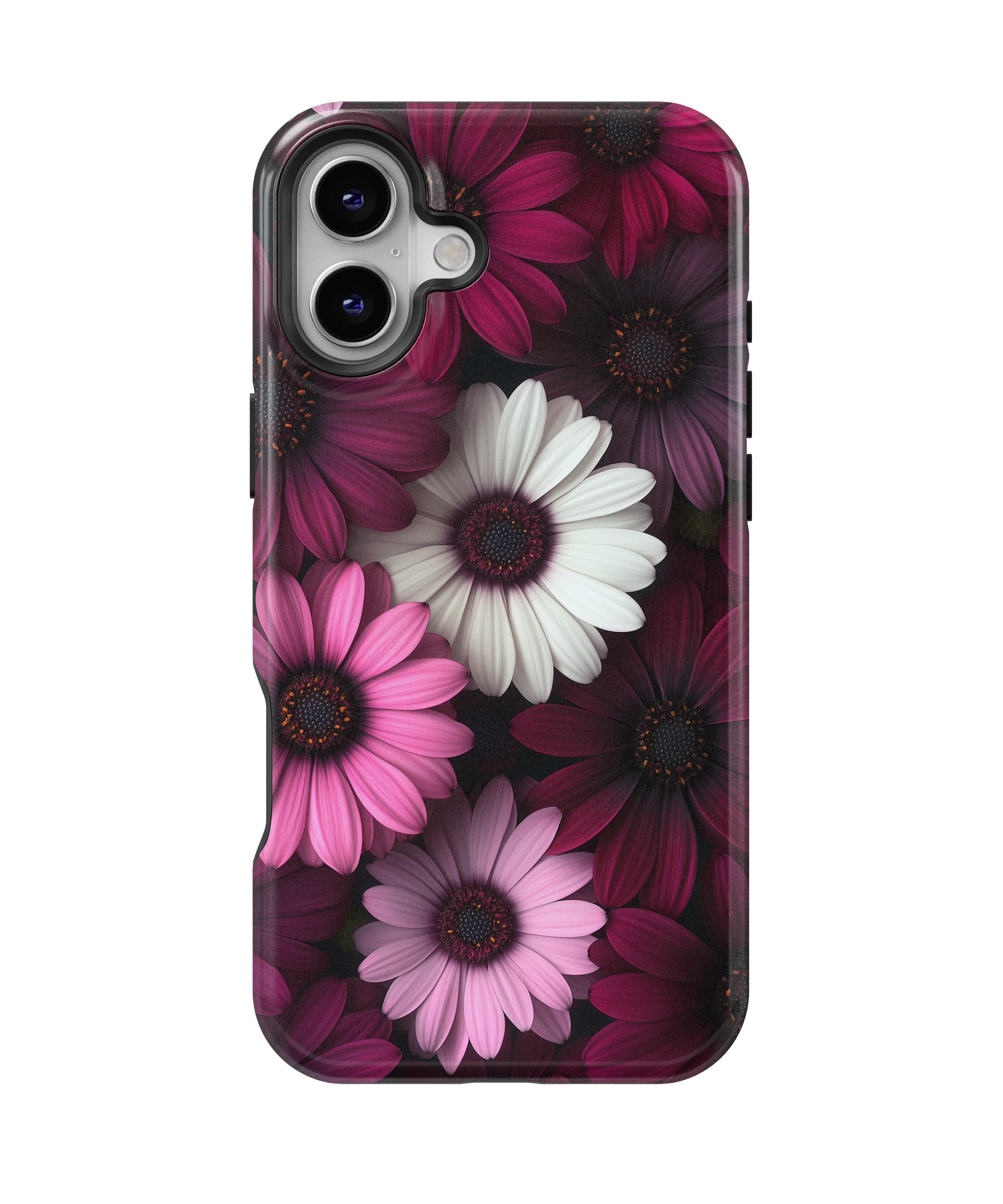 Coque iPhone – Fleurs Élégantes Roses & Blanches