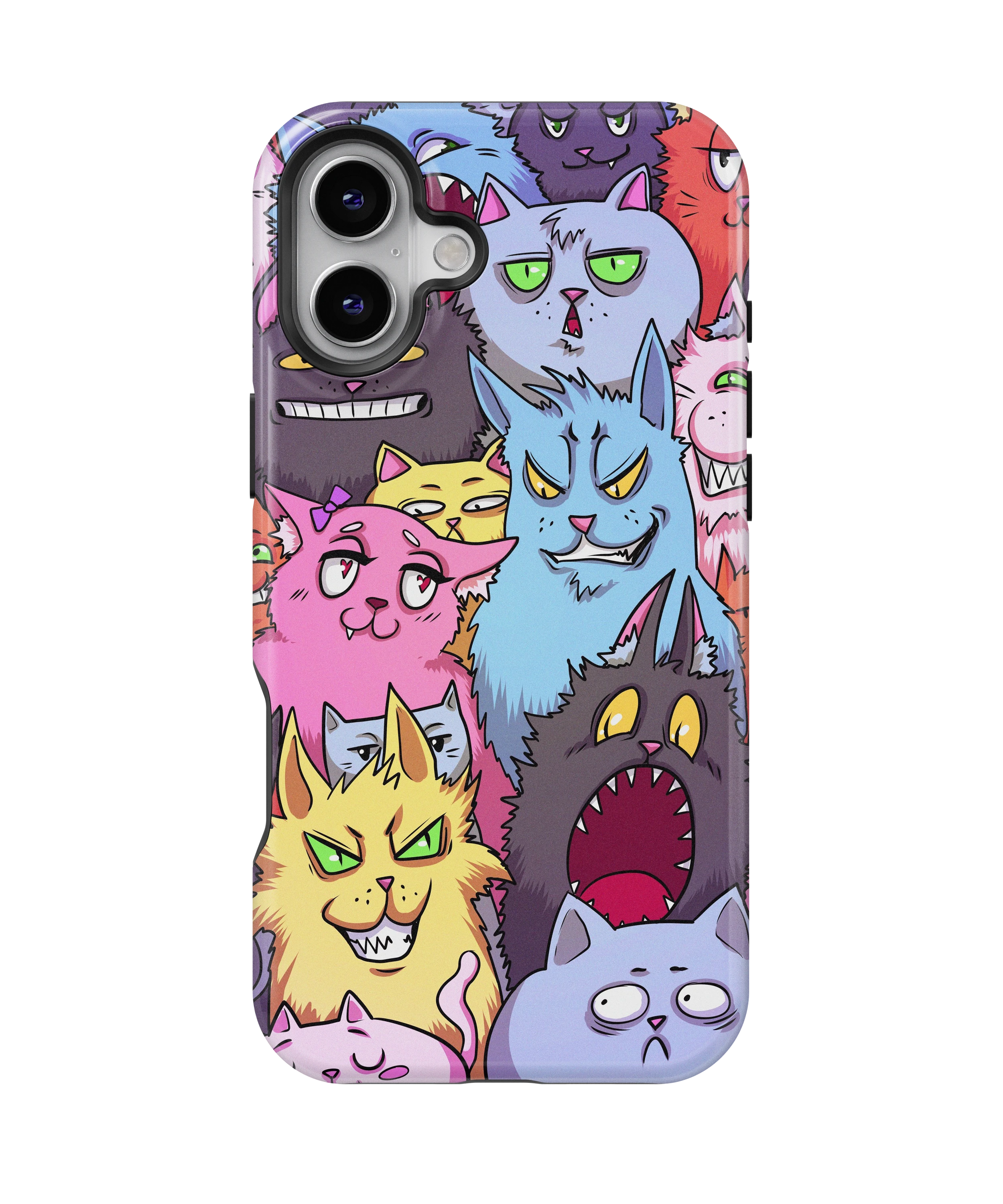 Coque iPhone – Design Chats Cartoon Colorés