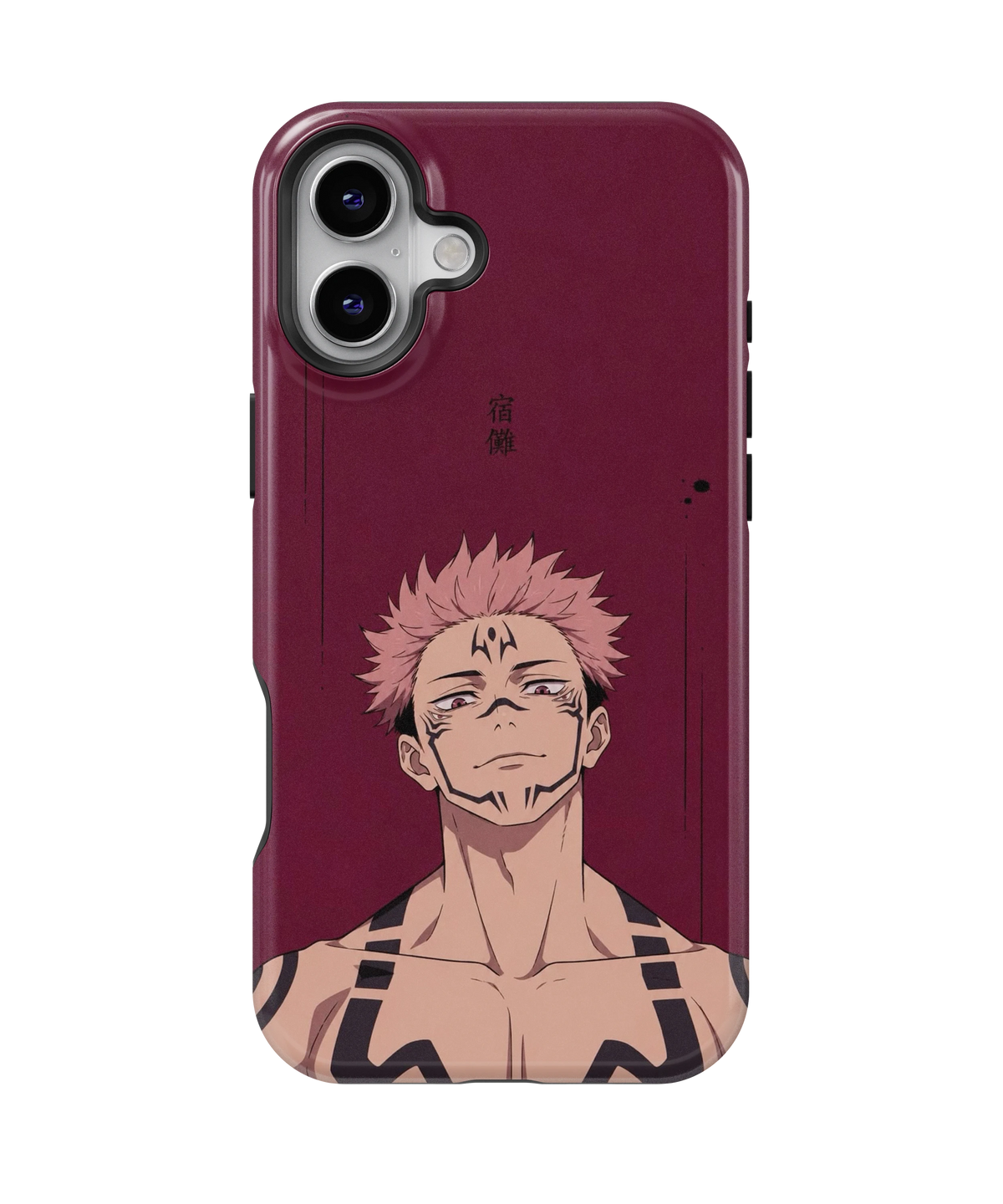 Coque iPhone Sukuna – Jujutsu Kaisen Dark Red