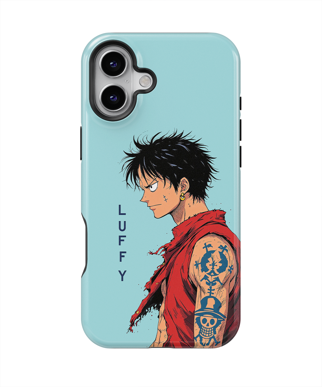 Coque iPhone Anime – Design Monkey D. Luffy Minimaliste