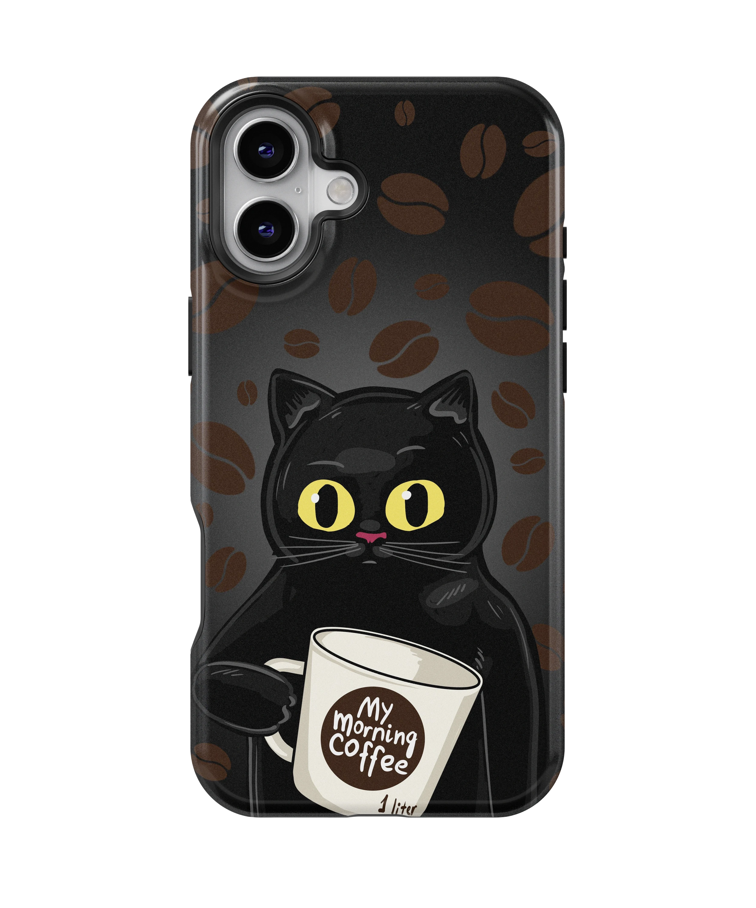 Coque iPhone Chat Café – Avant le café / Après le café