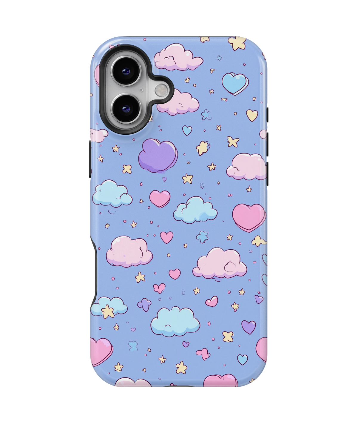 Coque iPhone – Design Nuage Cœur Pastel