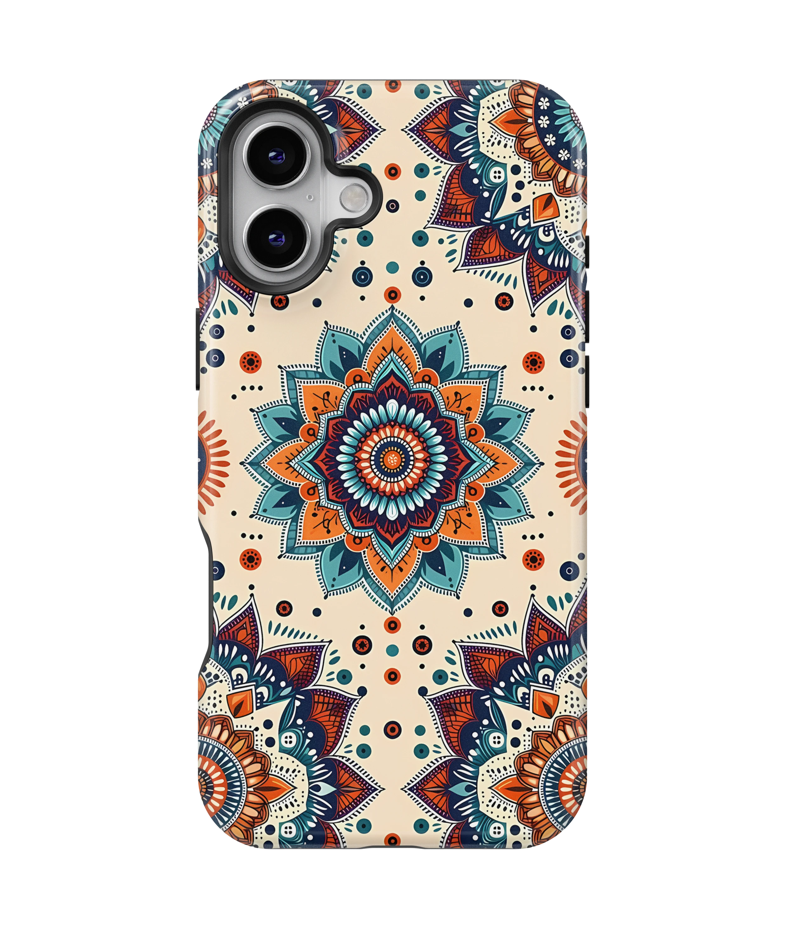 Coque iPhone – Mandala Coloré Style Bohème & Ethnique