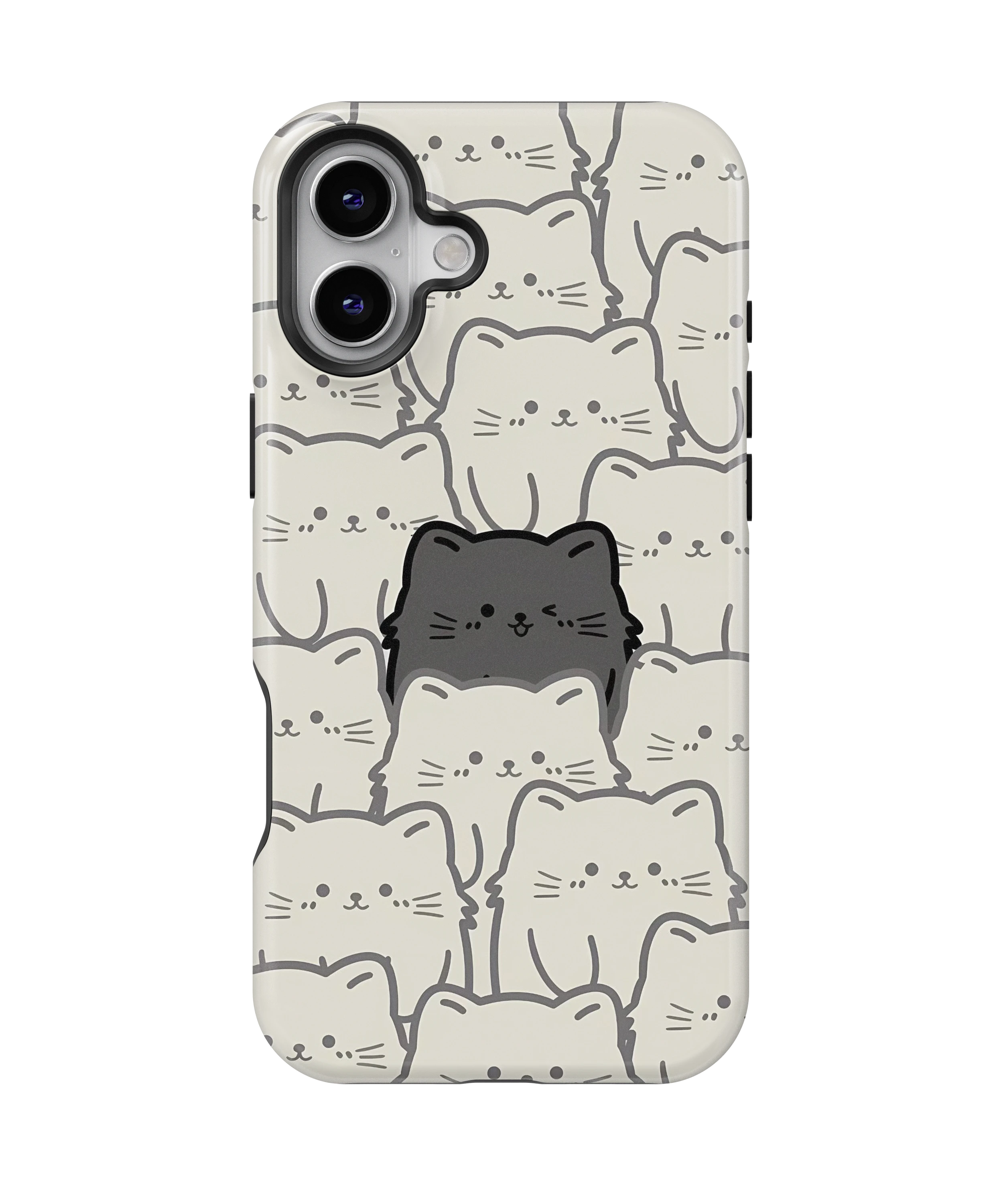 Coque iPhone – Chats Kawaii Minimalistes