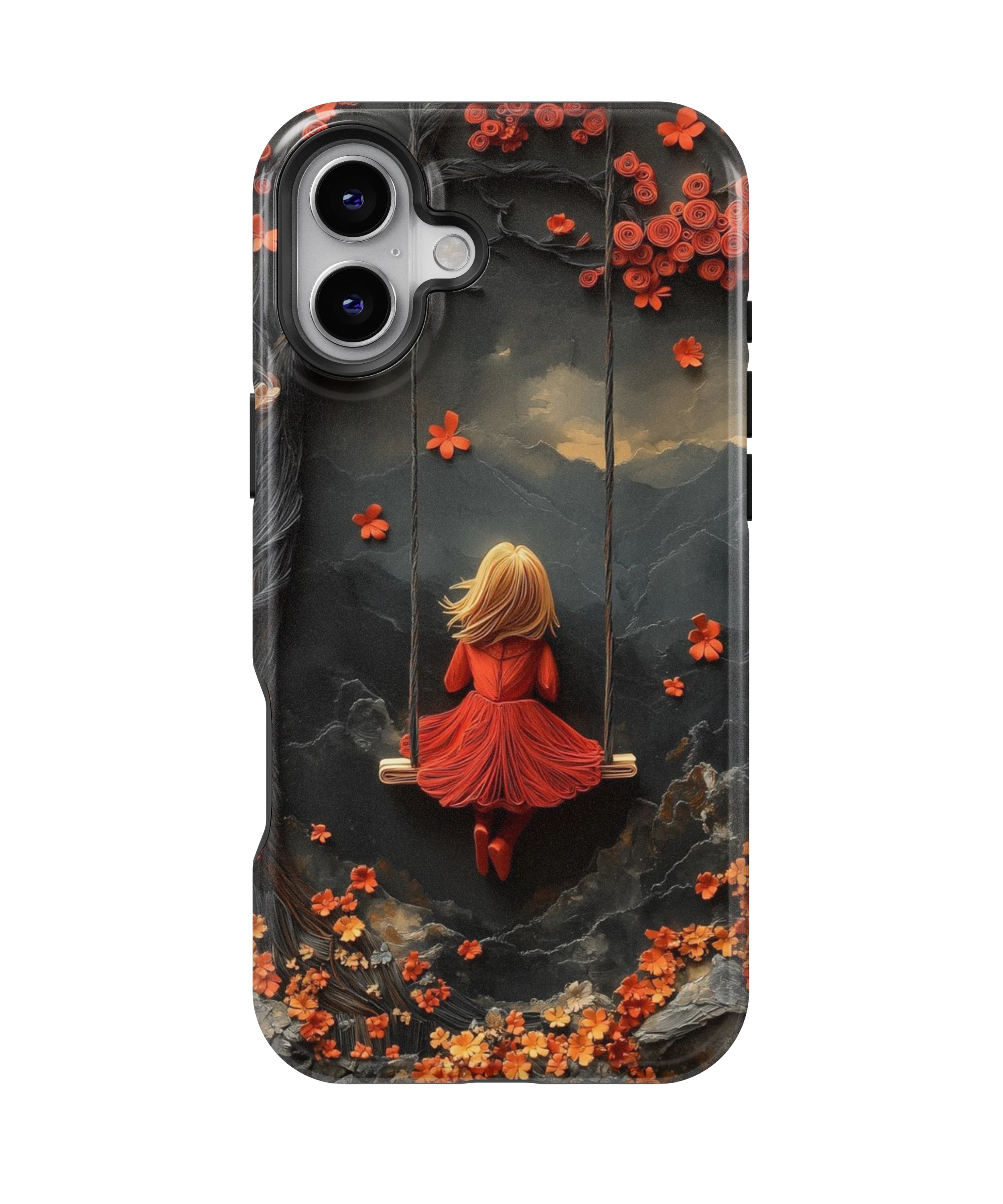Coque iPhone – Design Fille sur Balançoire Poétique