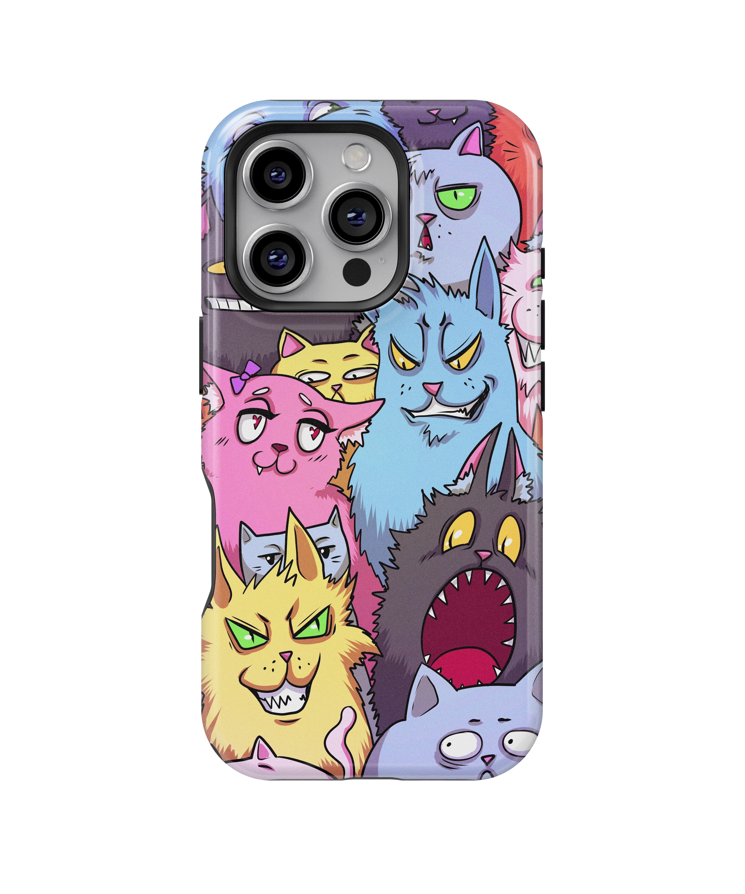Coque iPhone – Design Chats Cartoon Colorés