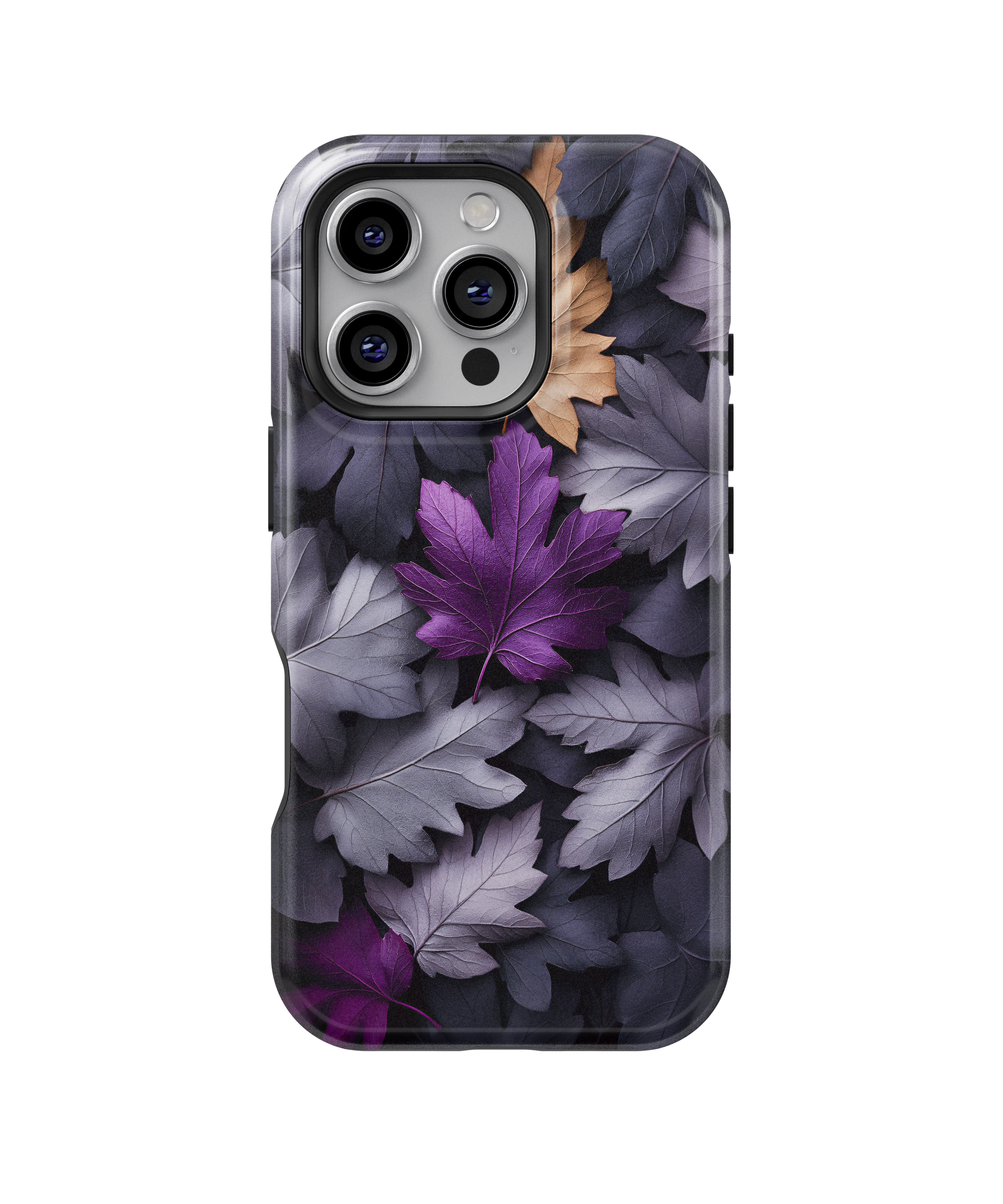 Coque iPhone Purple Autumn Leaves