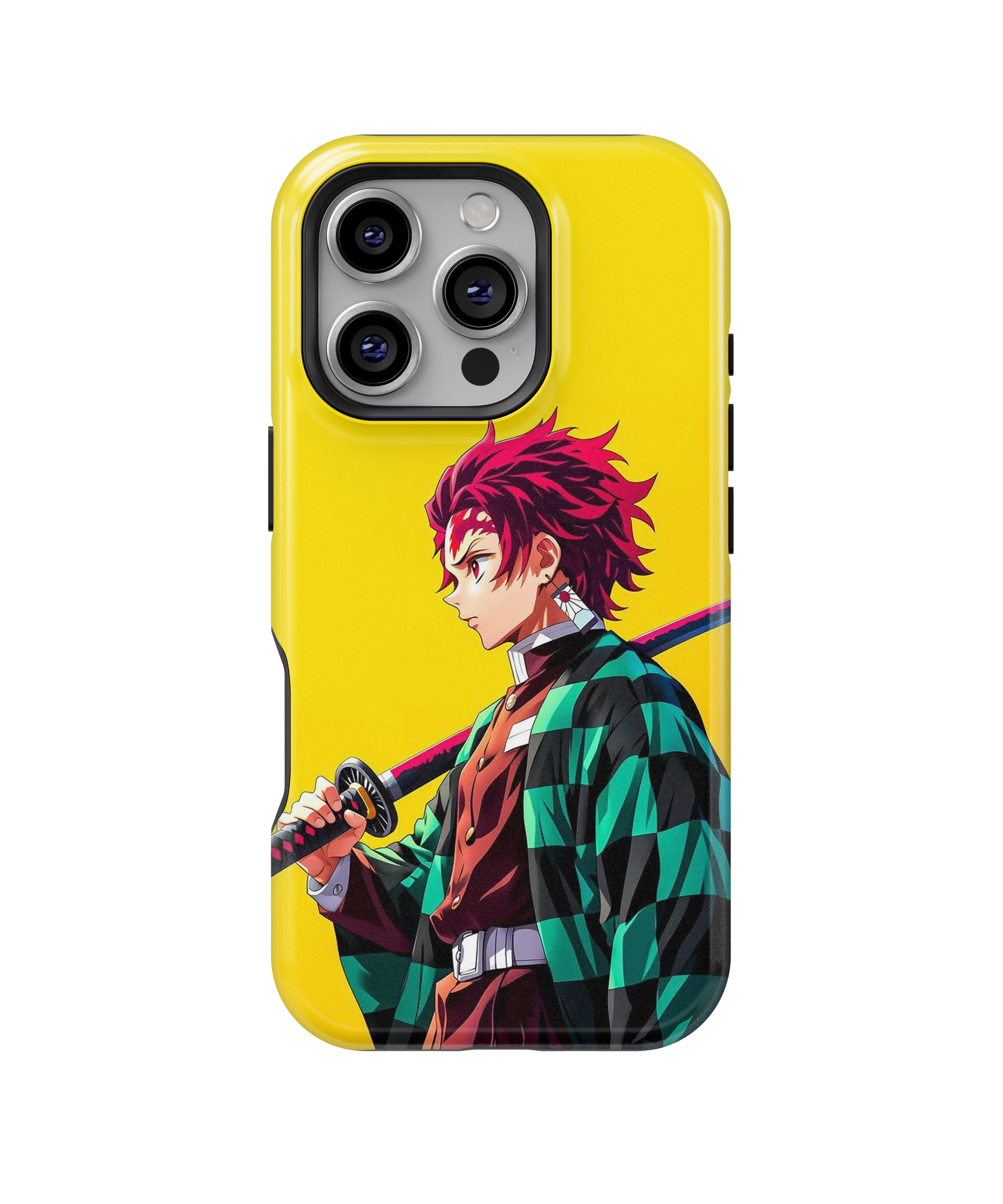 Coque iPhone Tanjiro Kamado – Design Katana & Kimono Vert | Demon Slayer