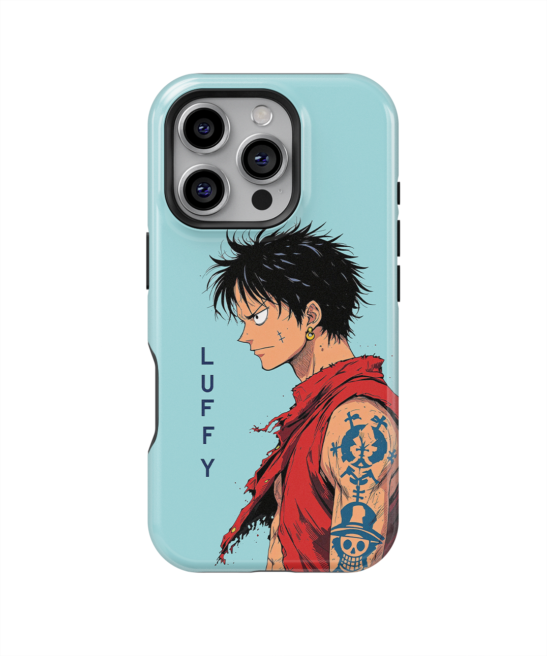 Coque iPhone Anime – Design Monkey D. Luffy Minimaliste