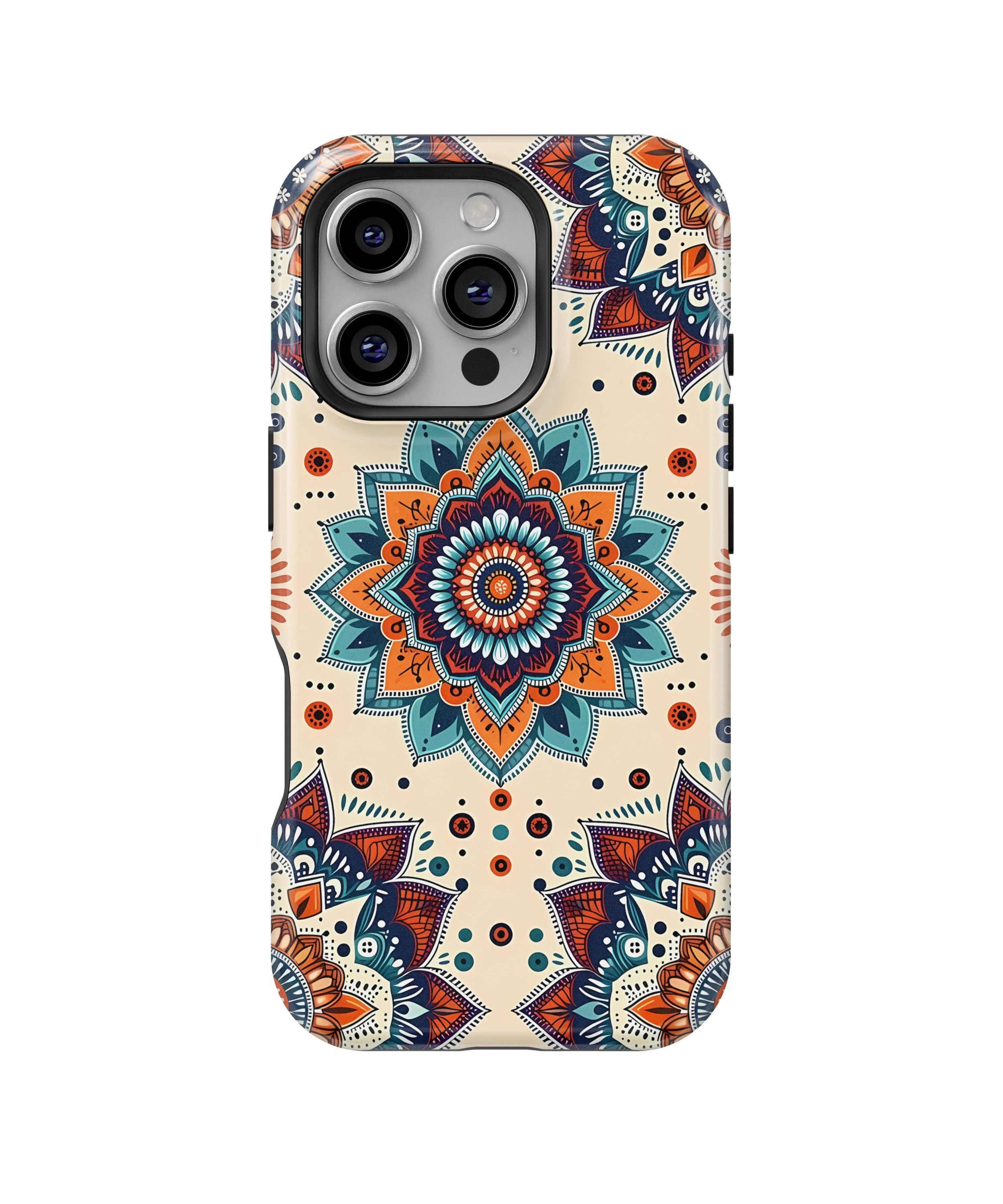 Coque iPhone – Mandala Coloré Style Bohème & Ethnique
