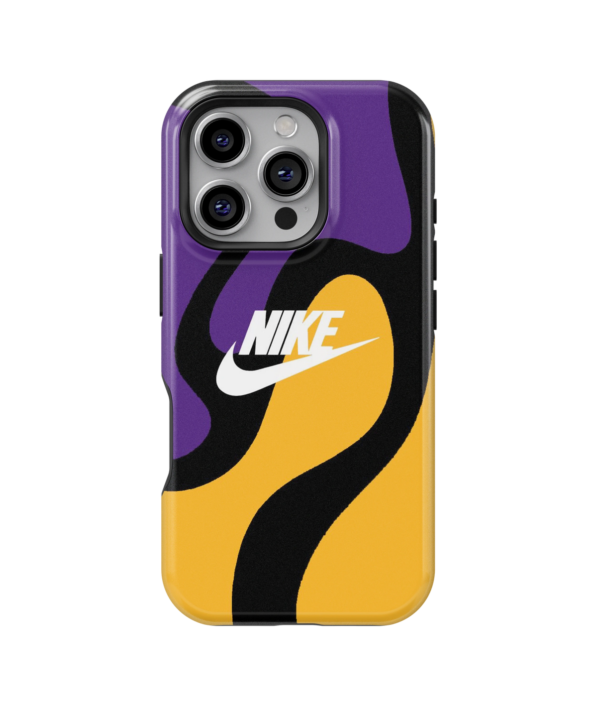 Coque iPhone Nike Abstract – Purple & Gold