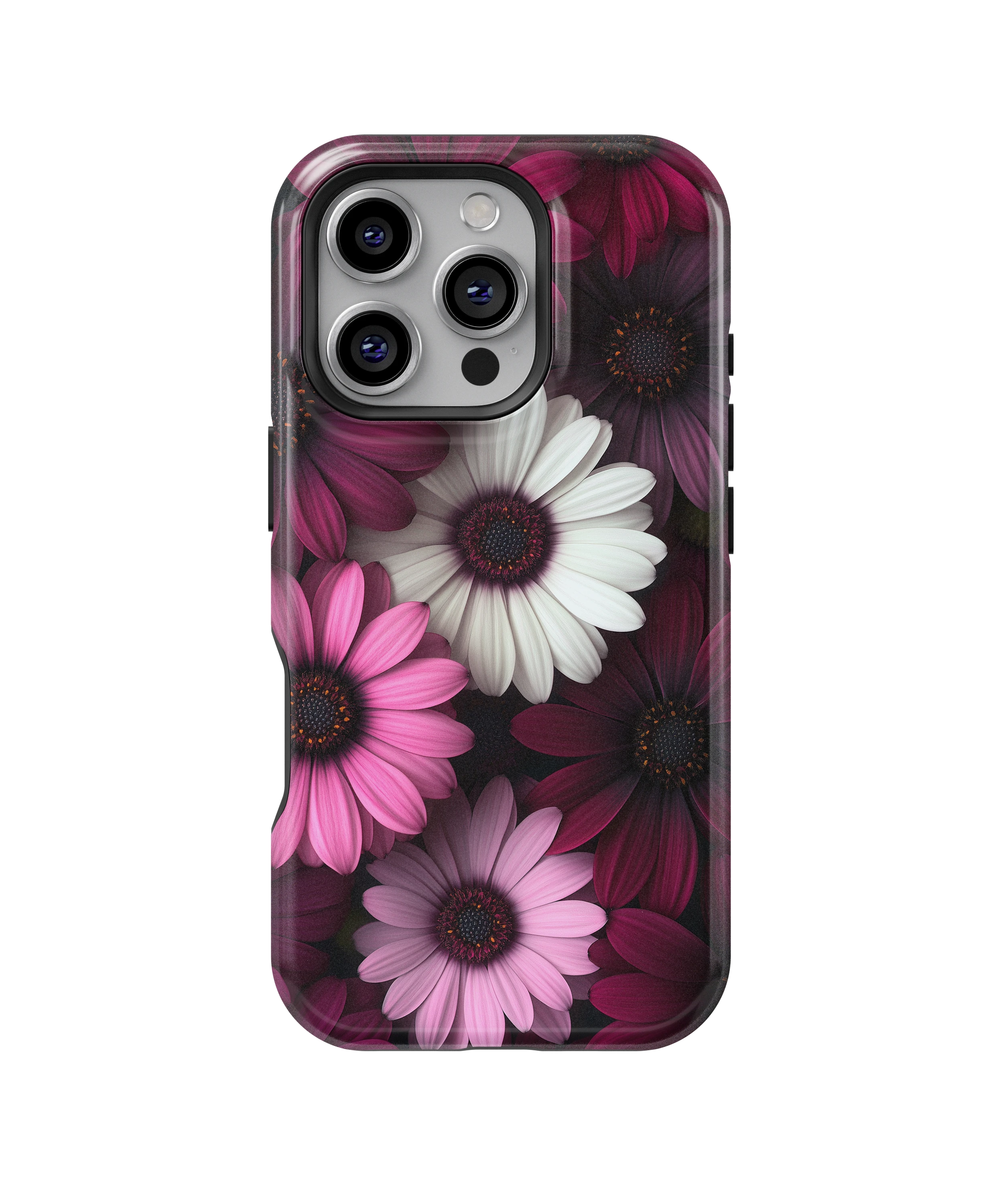 Coque iPhone – Fleurs Élégantes Roses & Blanches