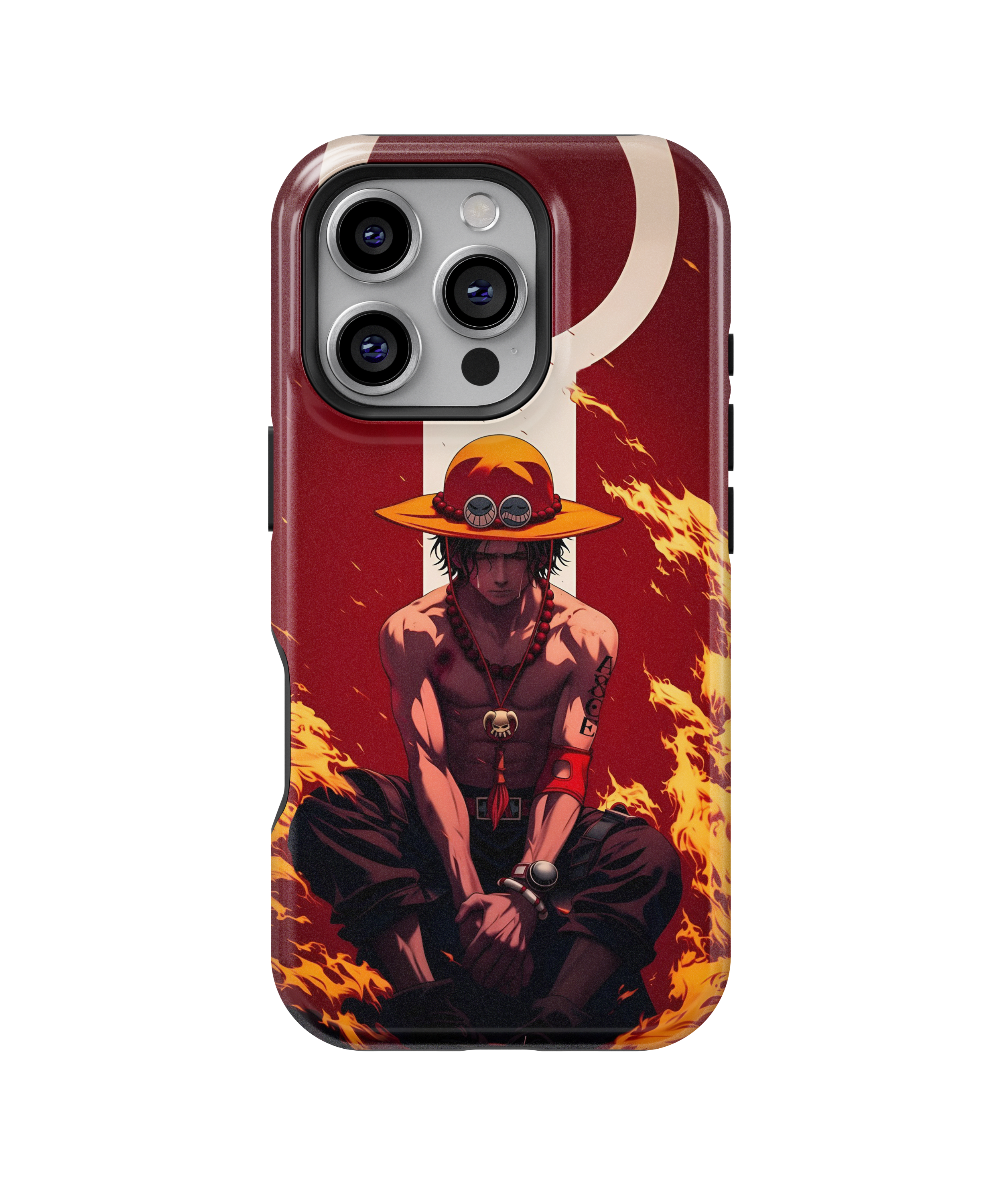 Coque iPhone Portgas D. Ace – Design Flamme Rouge | One Piece