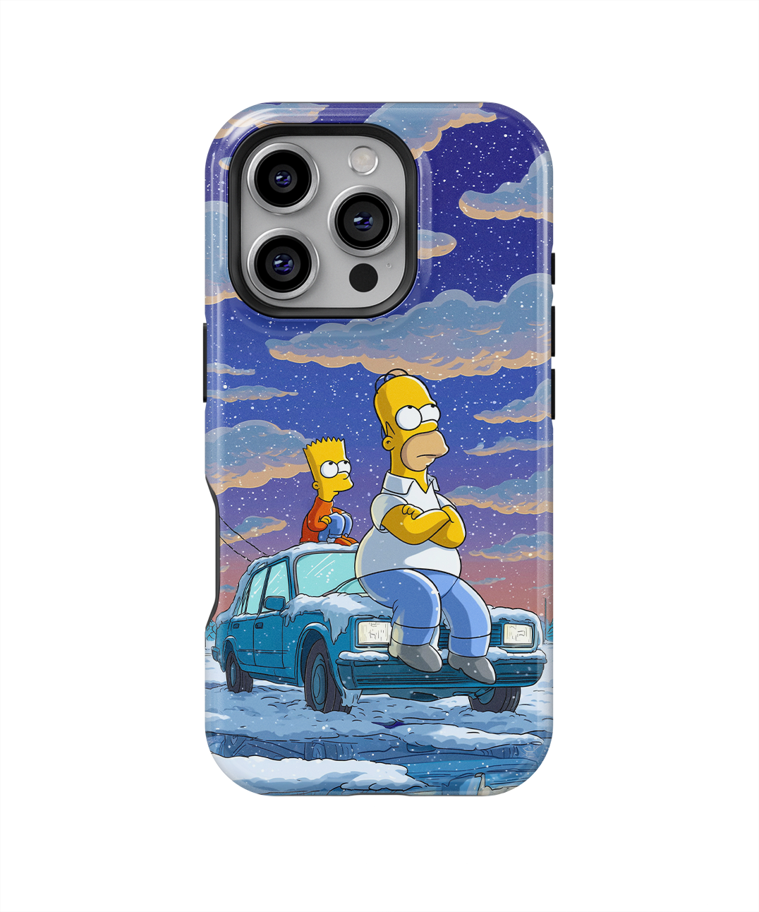 Coque iPhone – The Simpsons Design Nuit Hiver