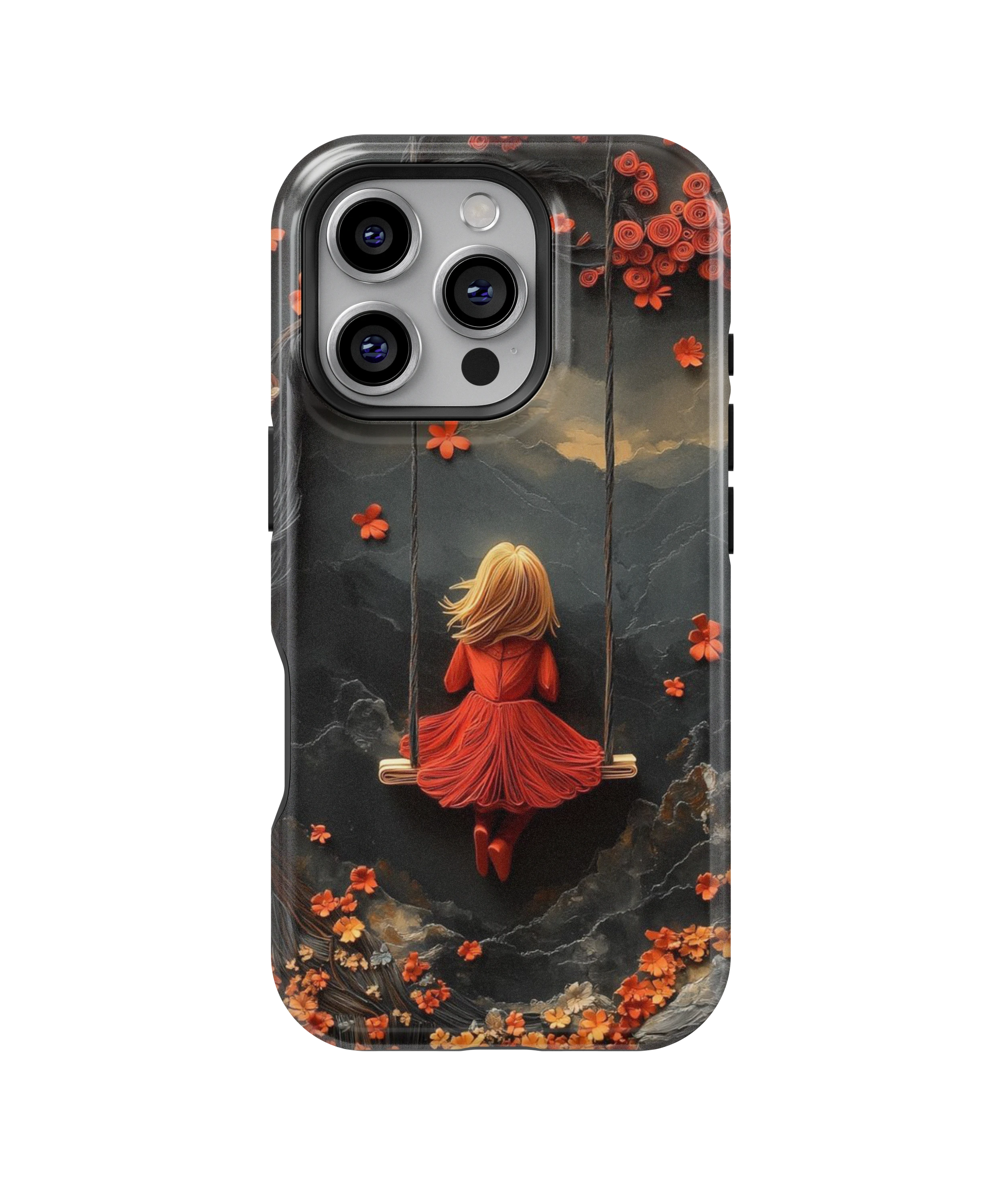 Coque iPhone – Design Fille sur Balançoire Poétique