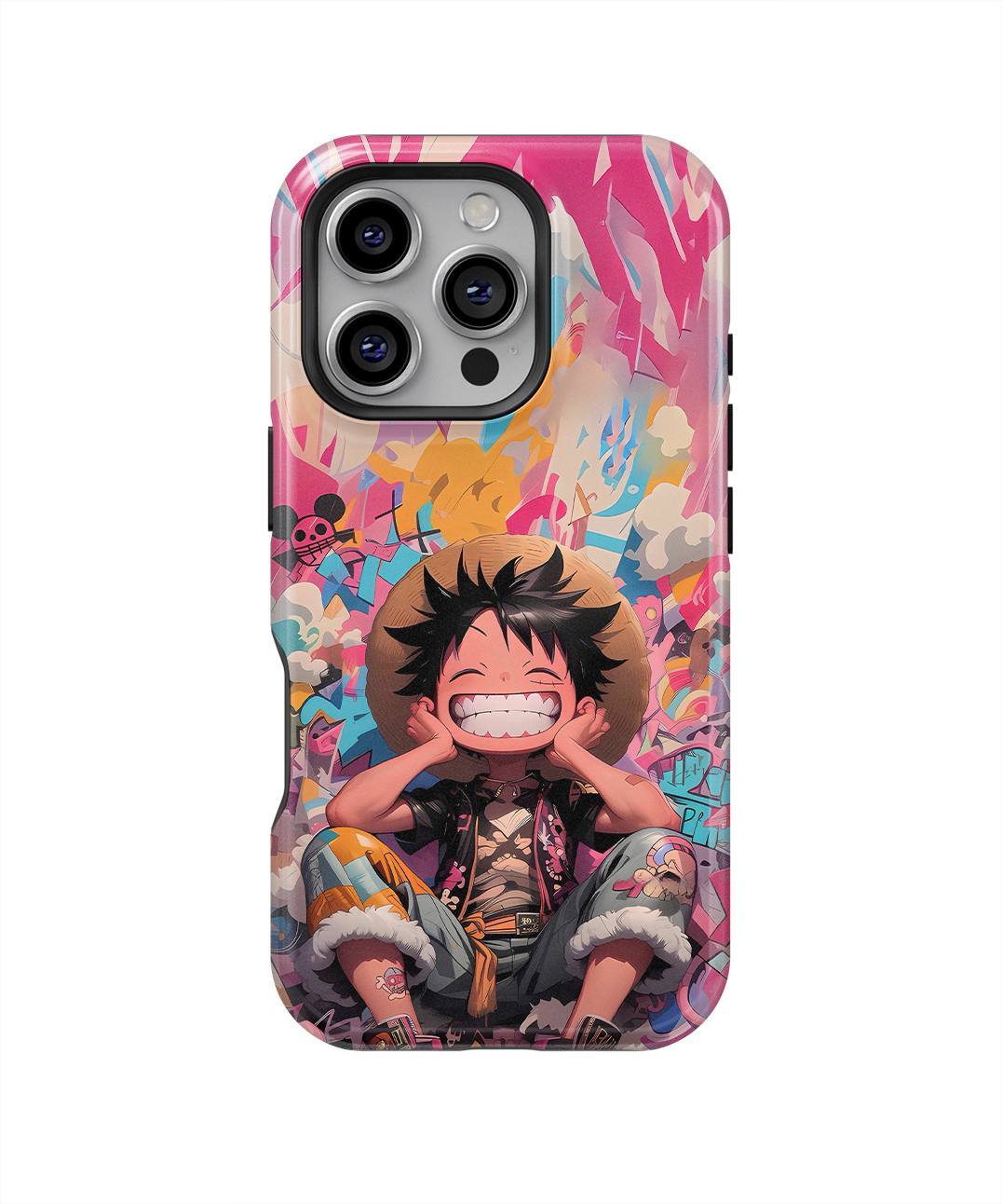 Coque iPhone Anime – Monkey D. Luffy Smile Coloré