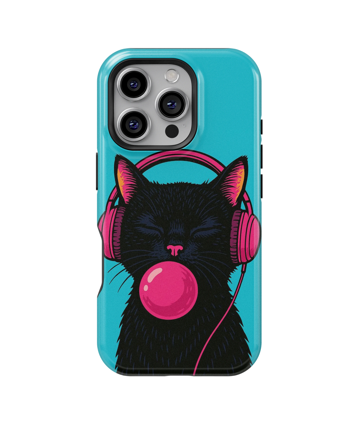 Coque iPhone – Music Cat Bubble