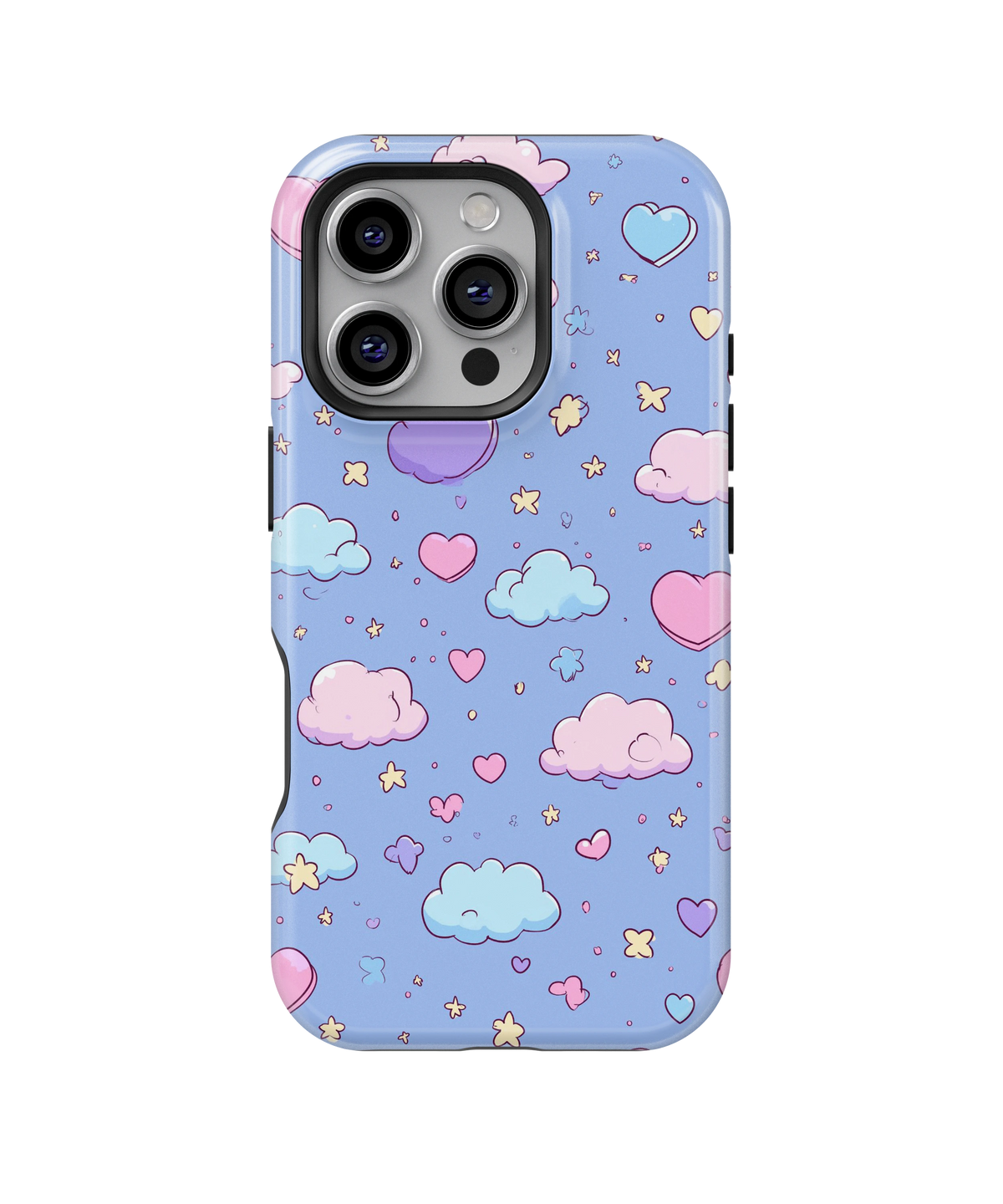 Coque iPhone – Design Nuage Cœur Pastel