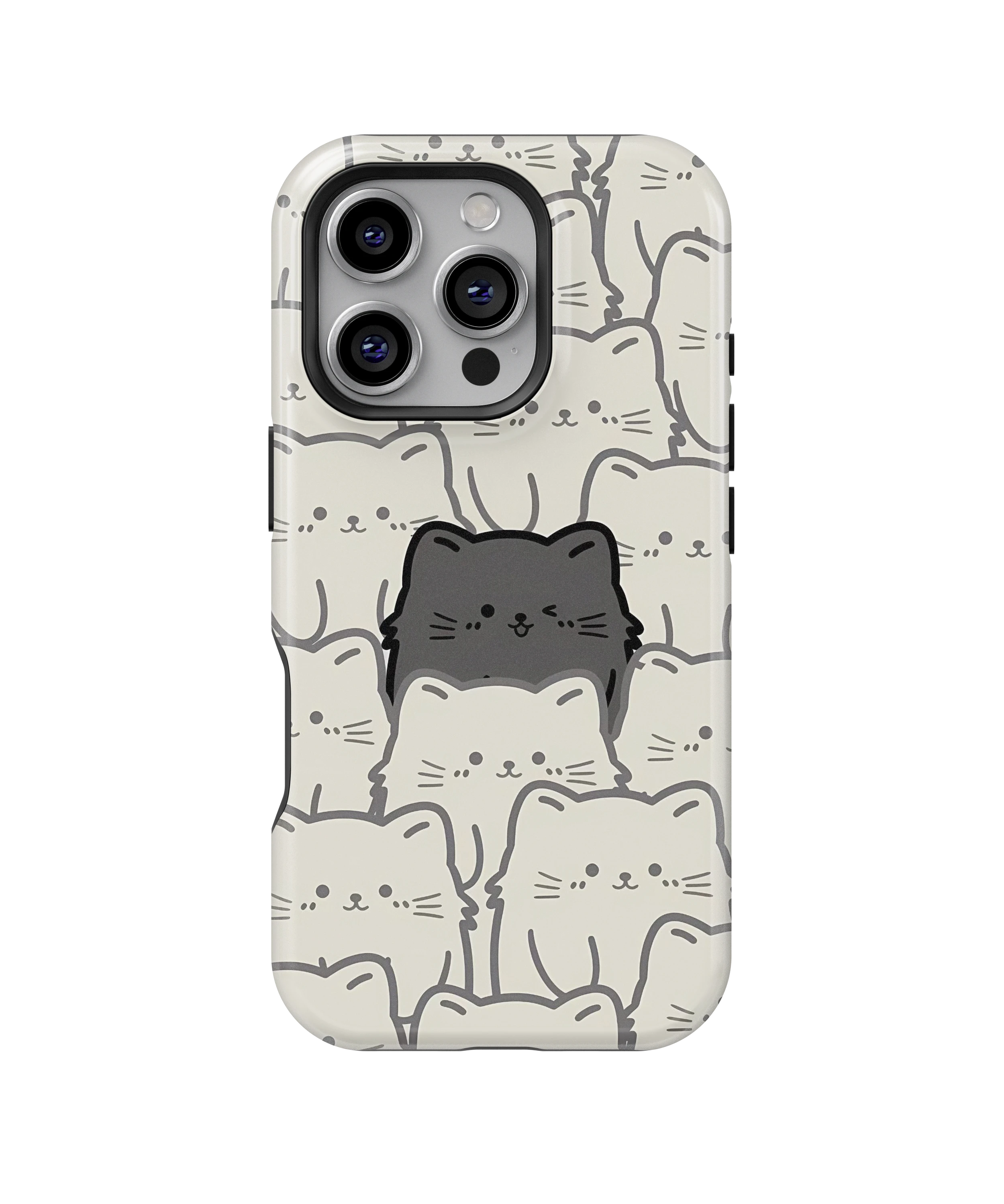 Coque iPhone – Chats Kawaii Minimalistes