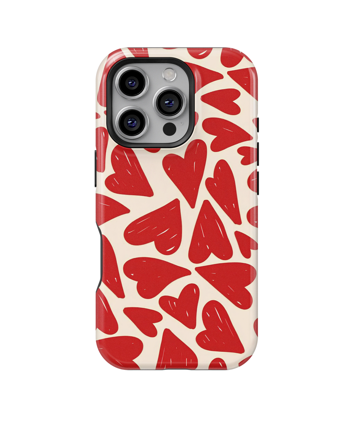 Coque iPhone – Design Cœurs rouges