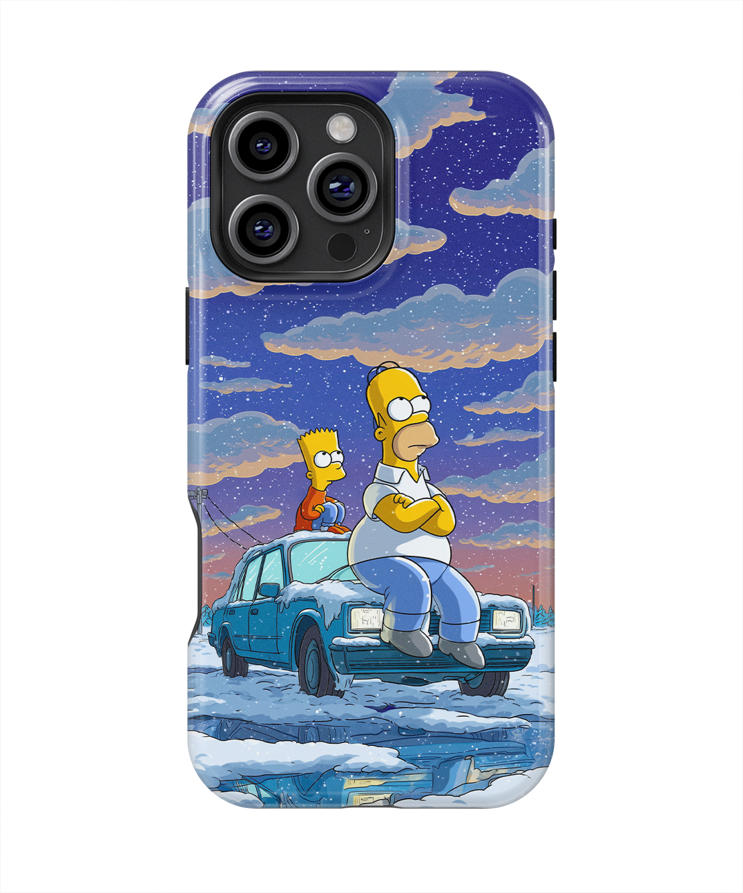 Coque iPhone – The Simpsons Design Nuit Hiver