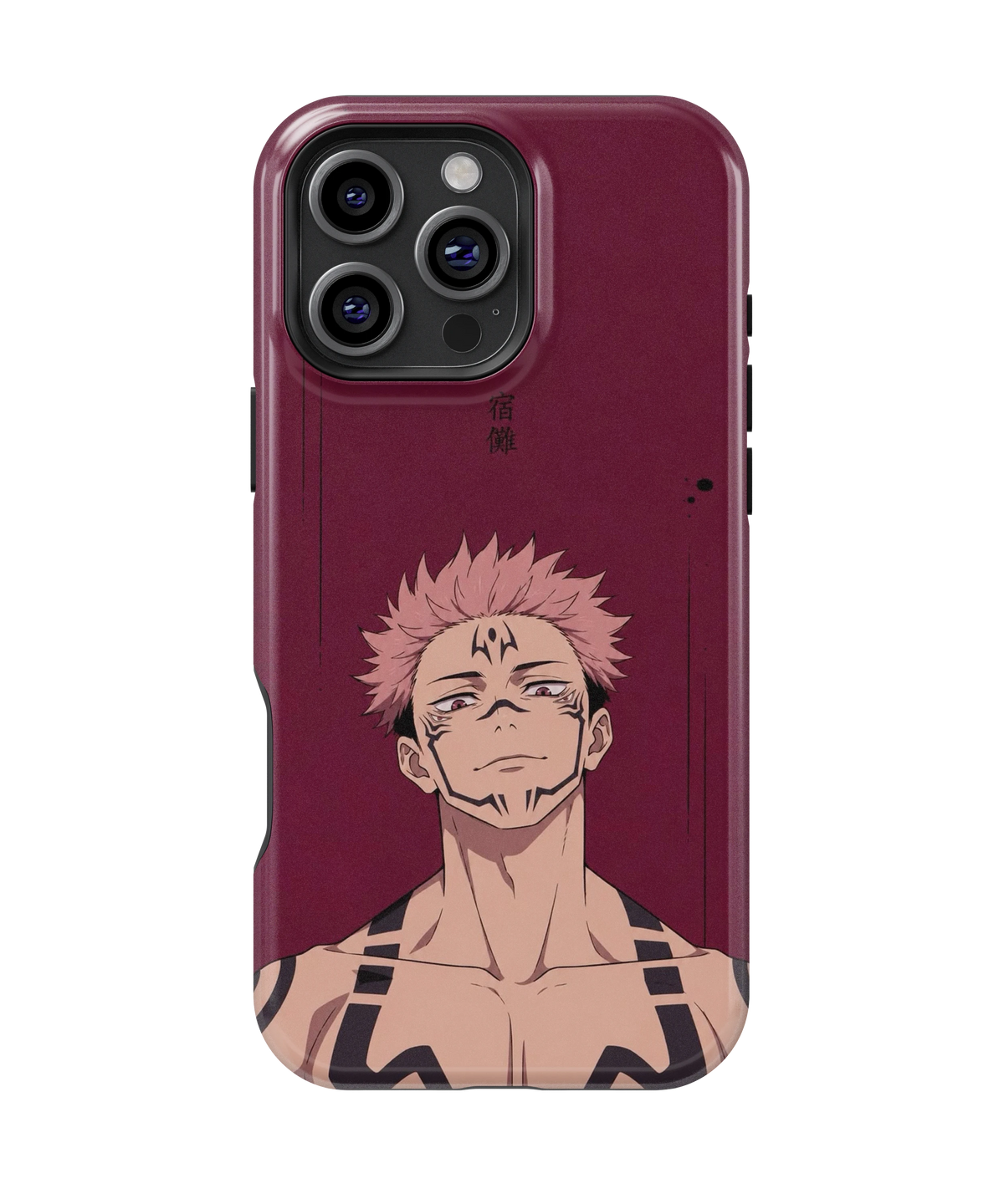Coque iPhone Sukuna – Jujutsu Kaisen Dark Red