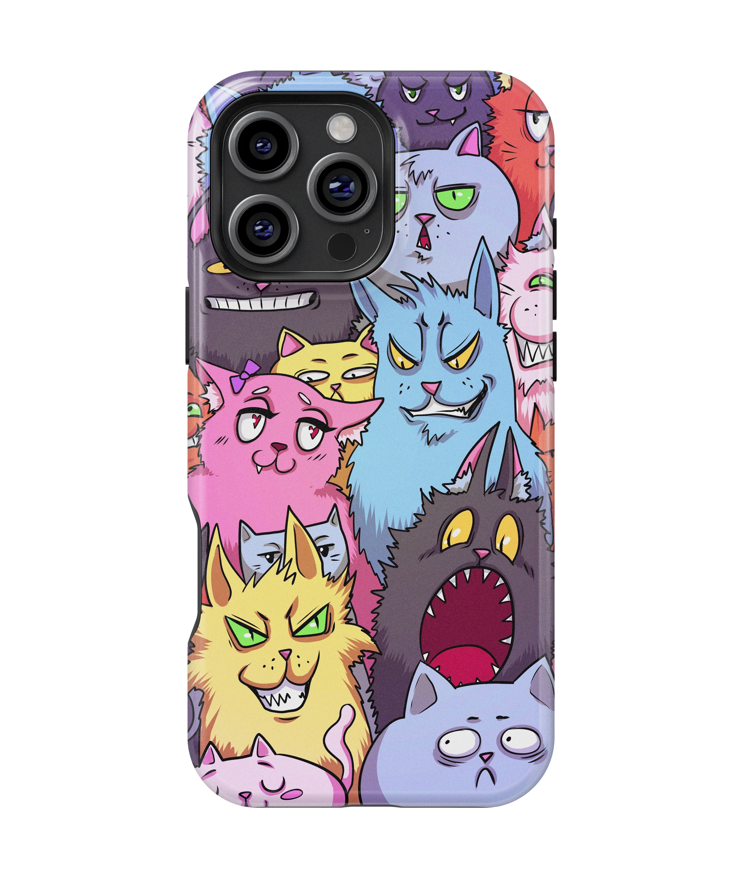 Coque iPhone – Design Chats Cartoon Colorés