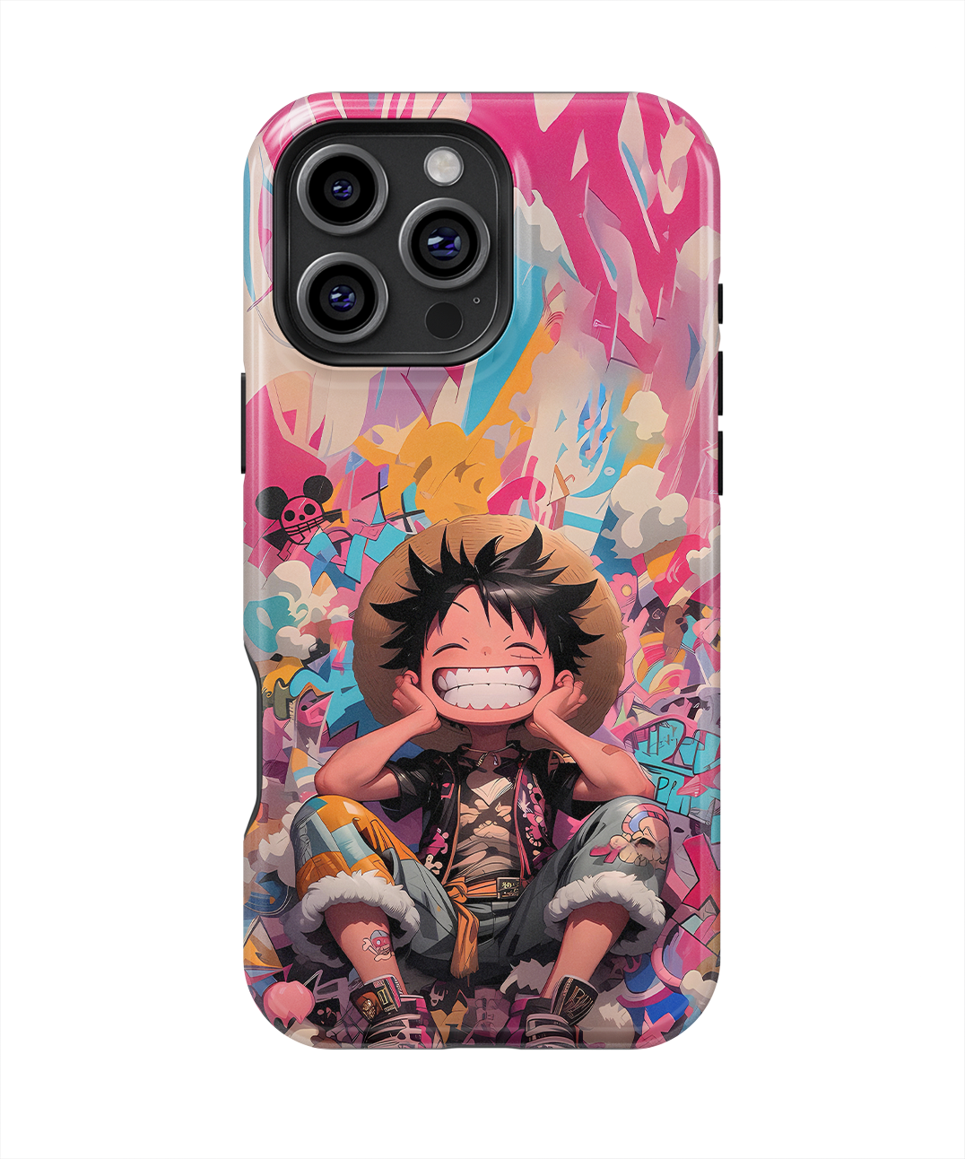 Coque iPhone Anime – Monkey D. Luffy Smile Coloré
