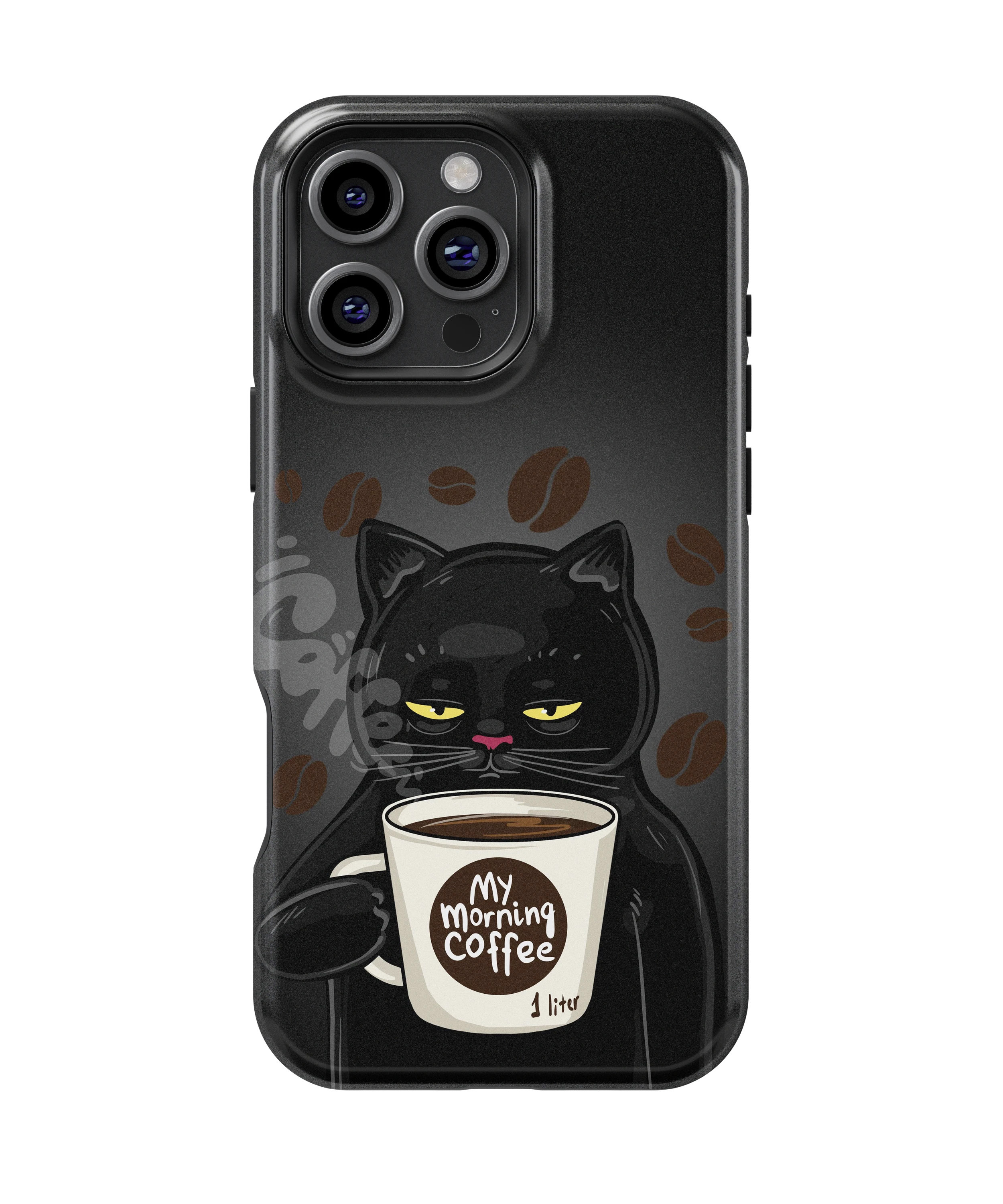 Coque iPhone Chat Café – Avant le café / Après le café