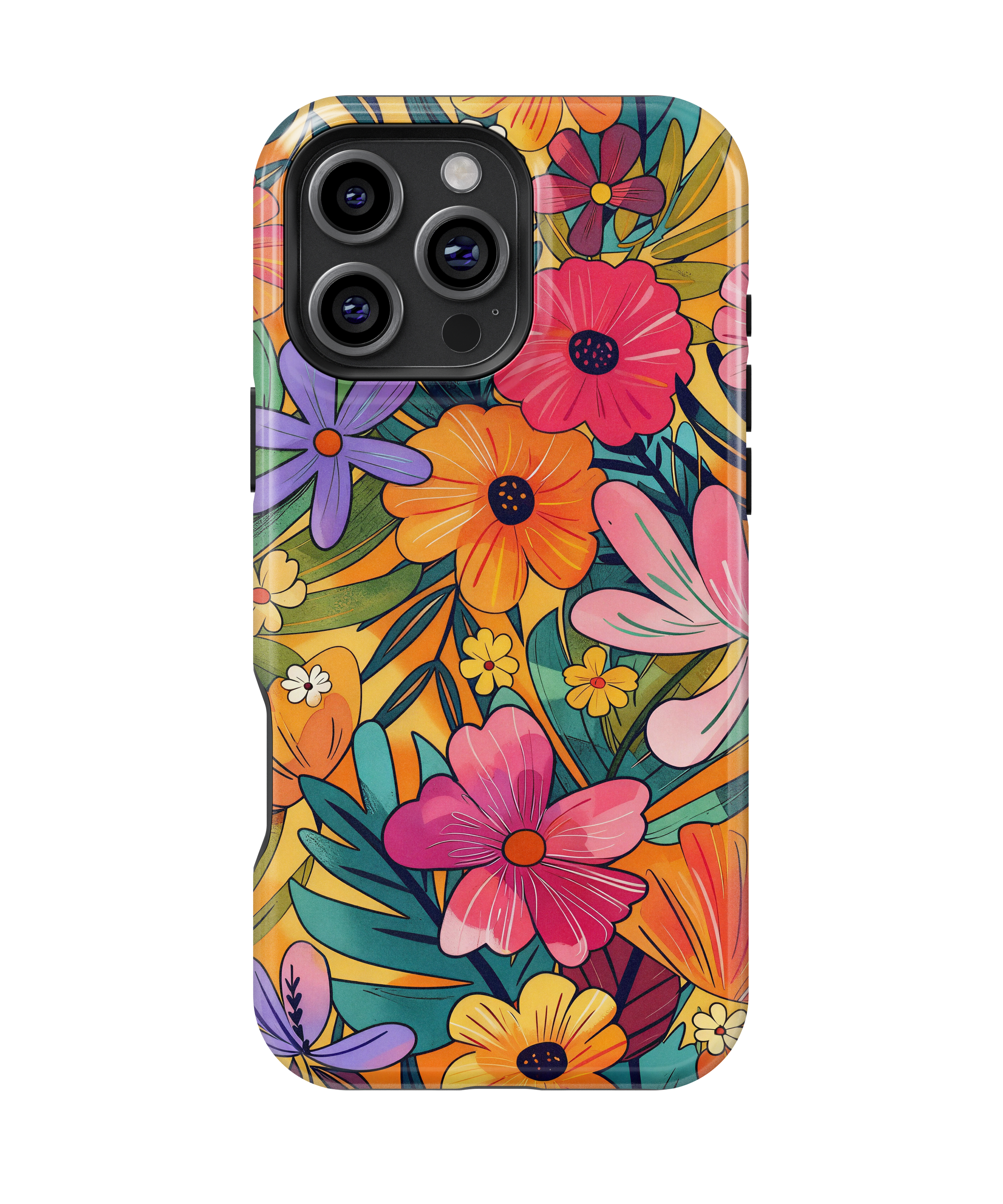 Coque iPhone – Design Floral Coloré