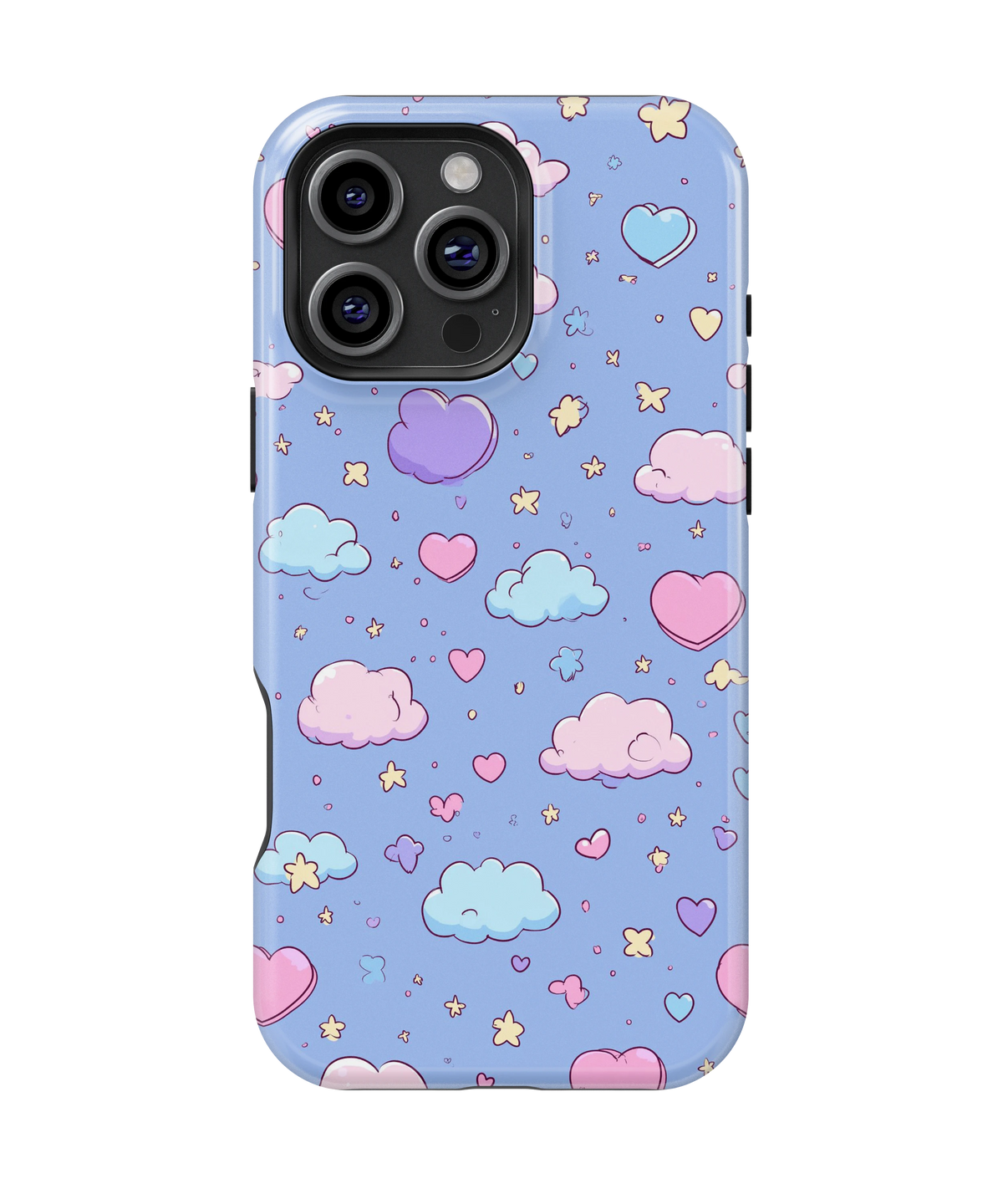 Coque iPhone – Design Nuage Cœur Pastel