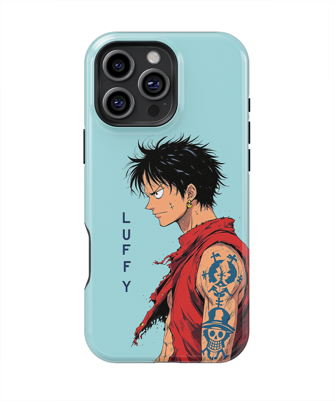 Coque iPhone Anime – Design Monkey D. Luffy Minimaliste