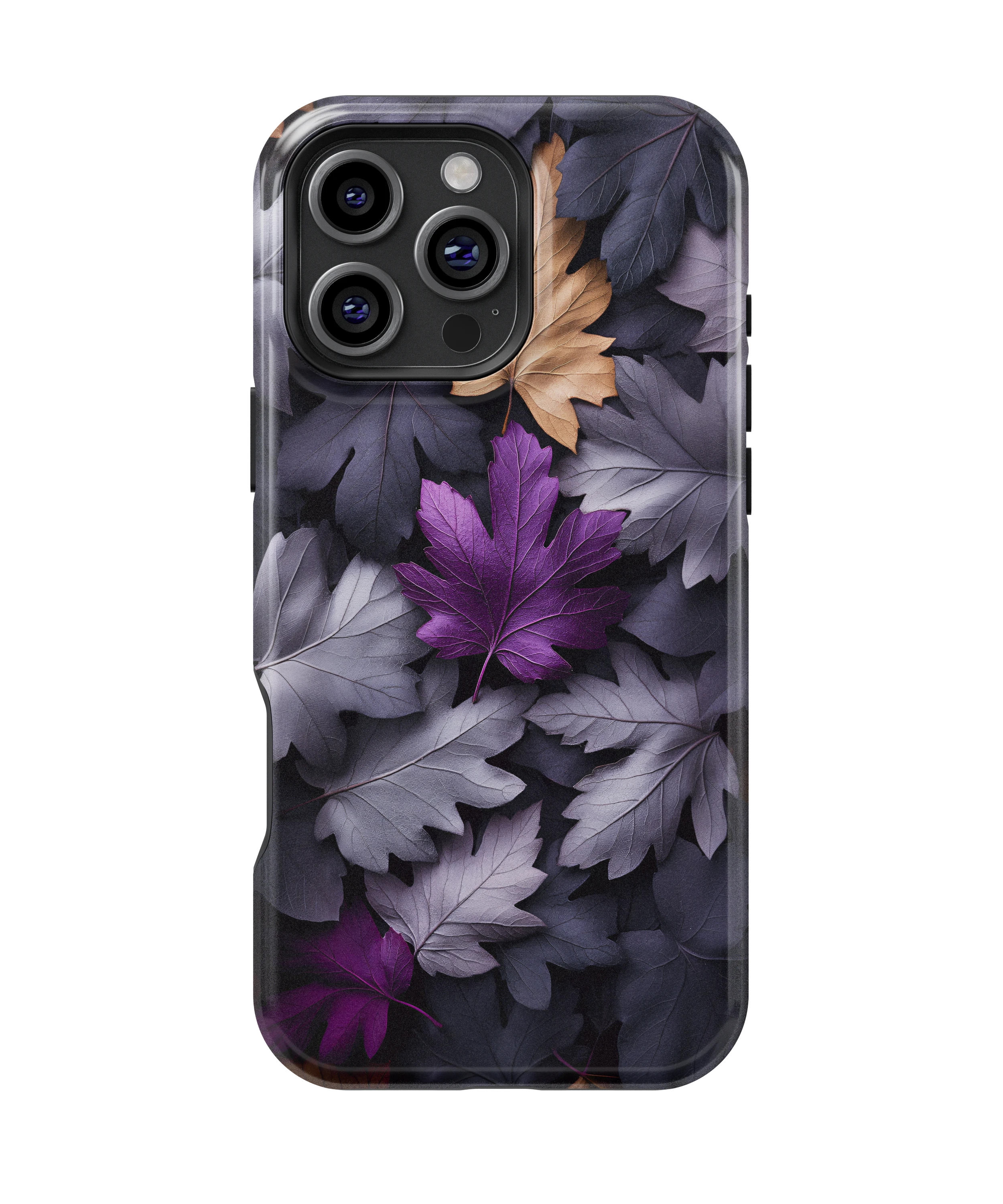 Coque iPhone Purple Autumn Leaves