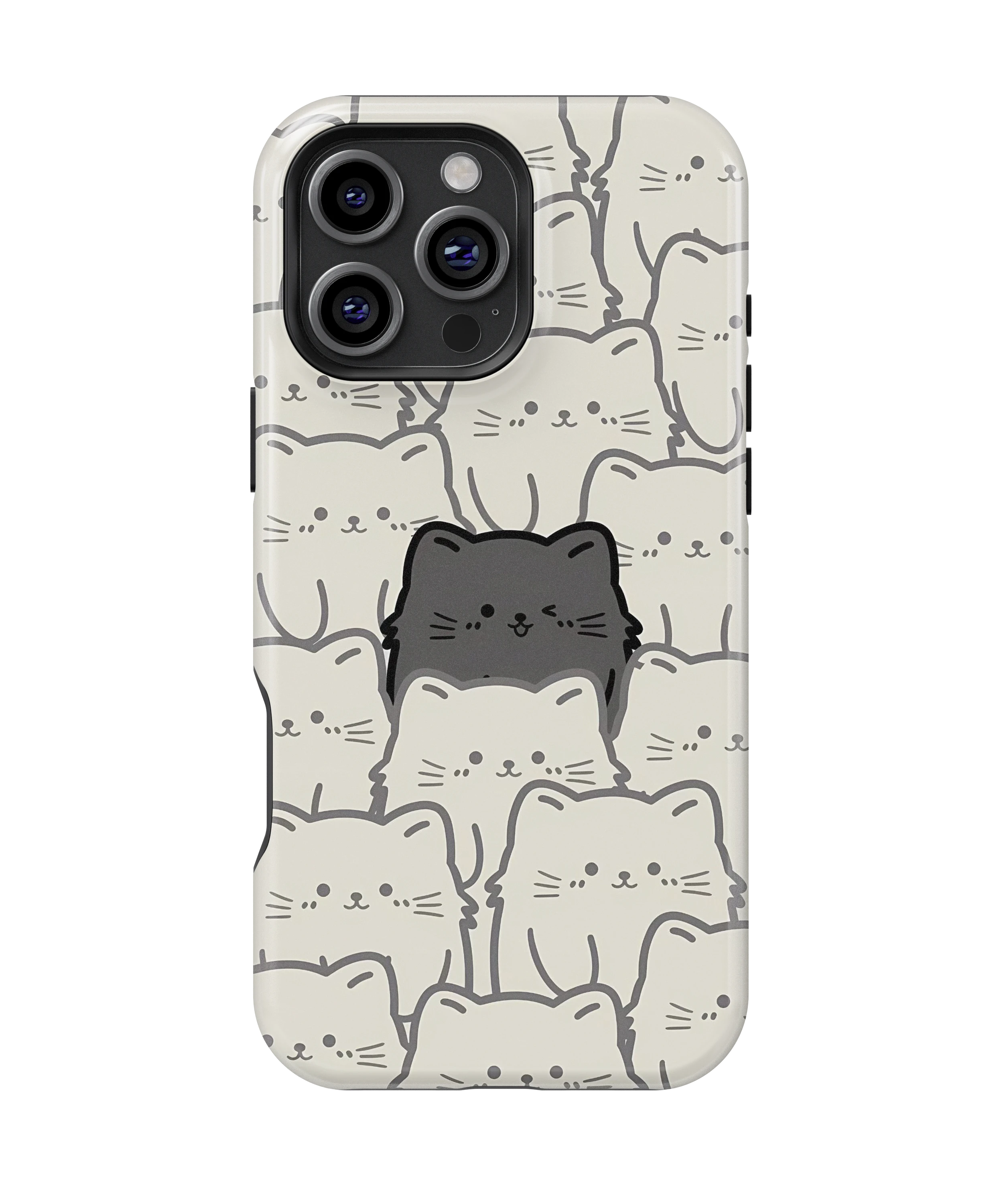 Coque iPhone – Chats Kawaii Minimalistes