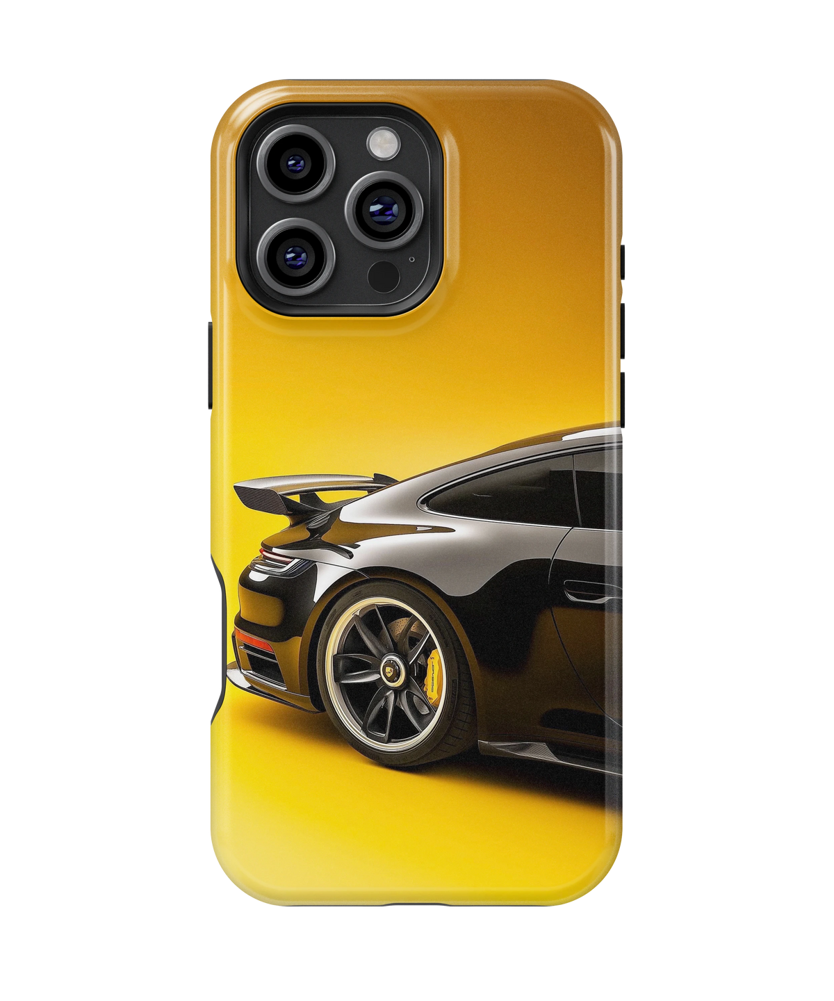 Coque iPhone – Porsche 911 Black & Yellow
