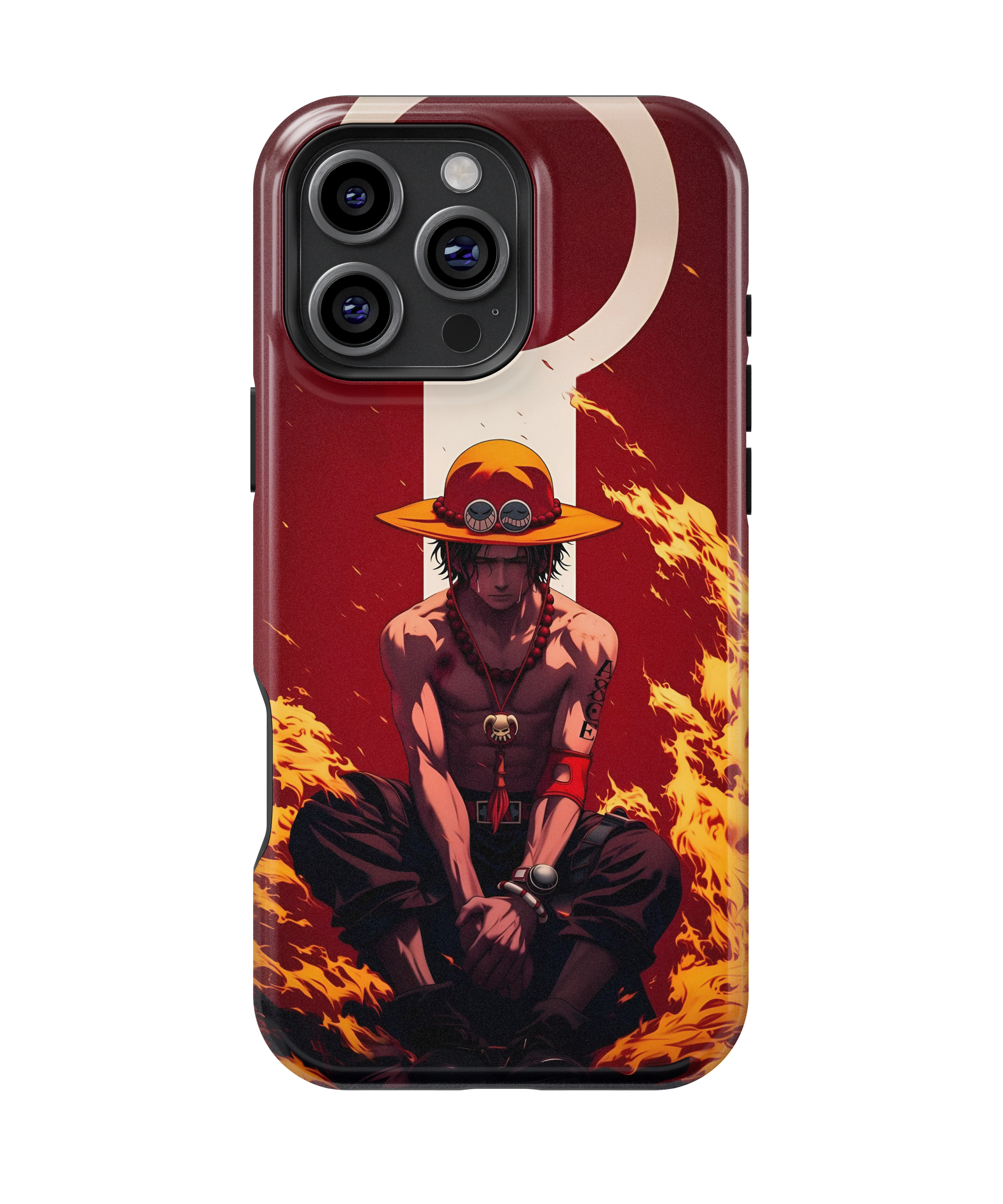 Coque iPhone Portgas D. Ace – Design Flamme Rouge | One Piece