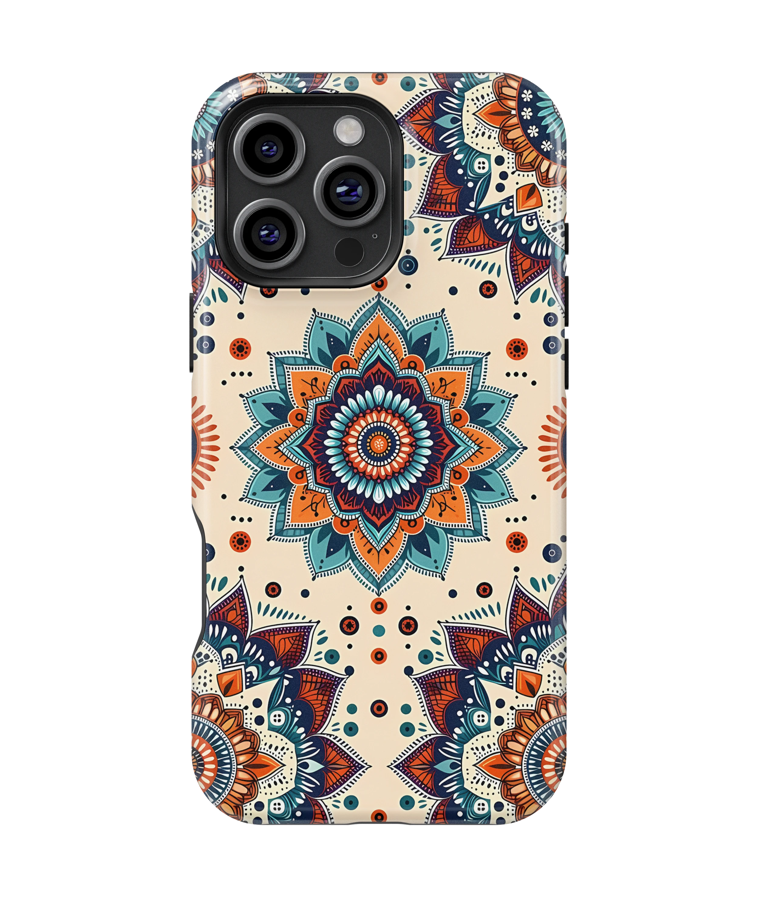 Coque iPhone – Mandala Coloré Style Bohème & Ethnique