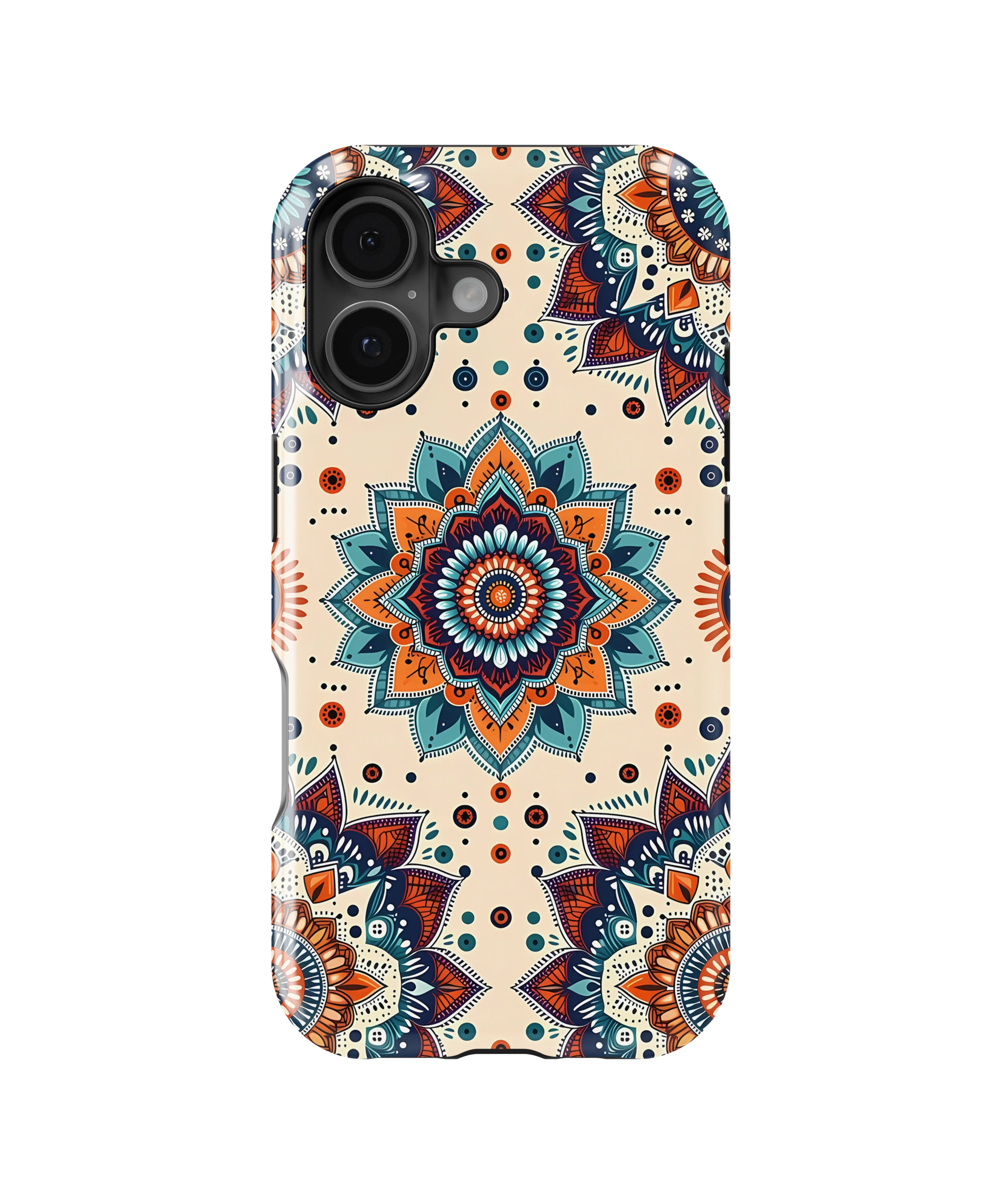 Coque iPhone – Mandala Coloré Style Bohème & Ethnique