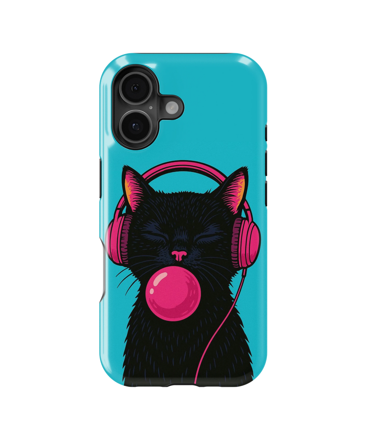 Coque iPhone – Music Cat Bubble