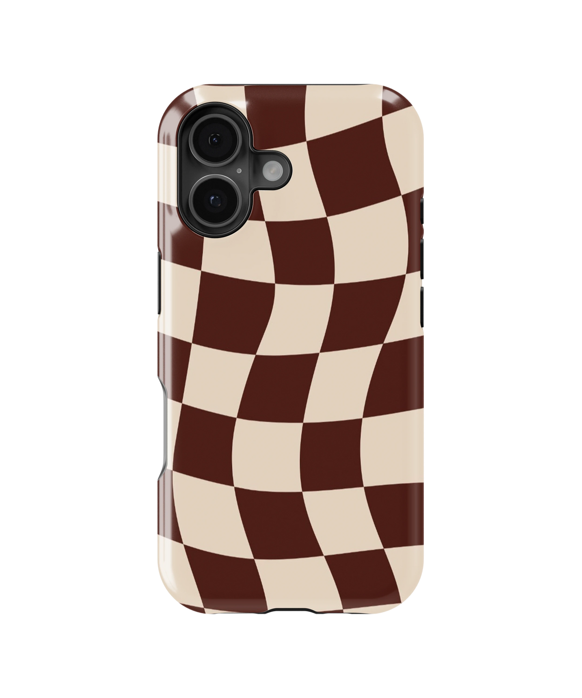 Coque iPhone – Design Damier Ondulé