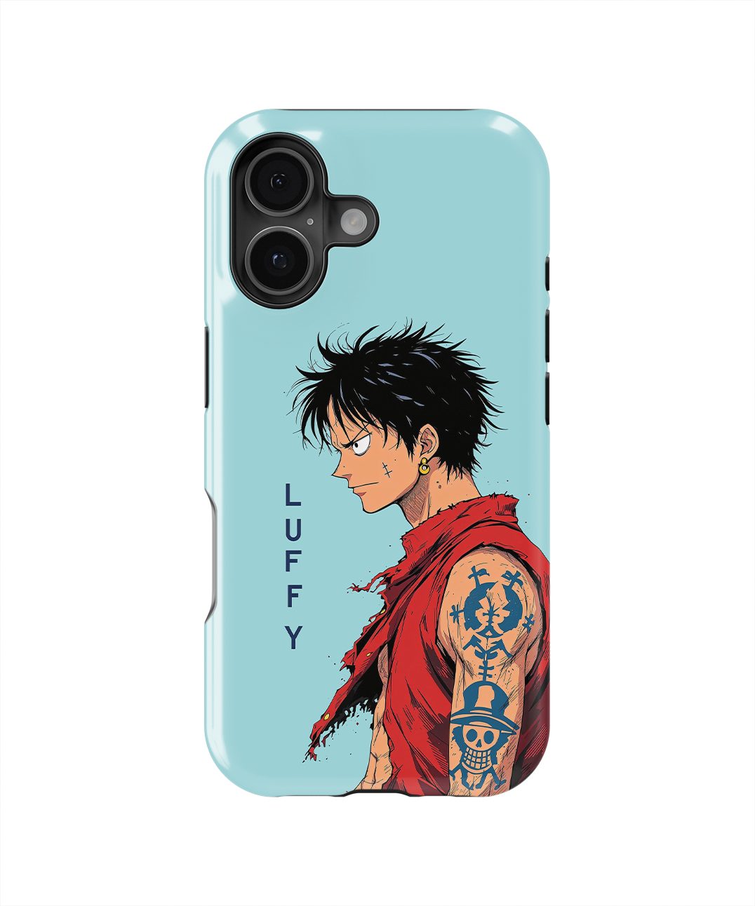 Coque iPhone Anime – Design Monkey D. Luffy Minimaliste