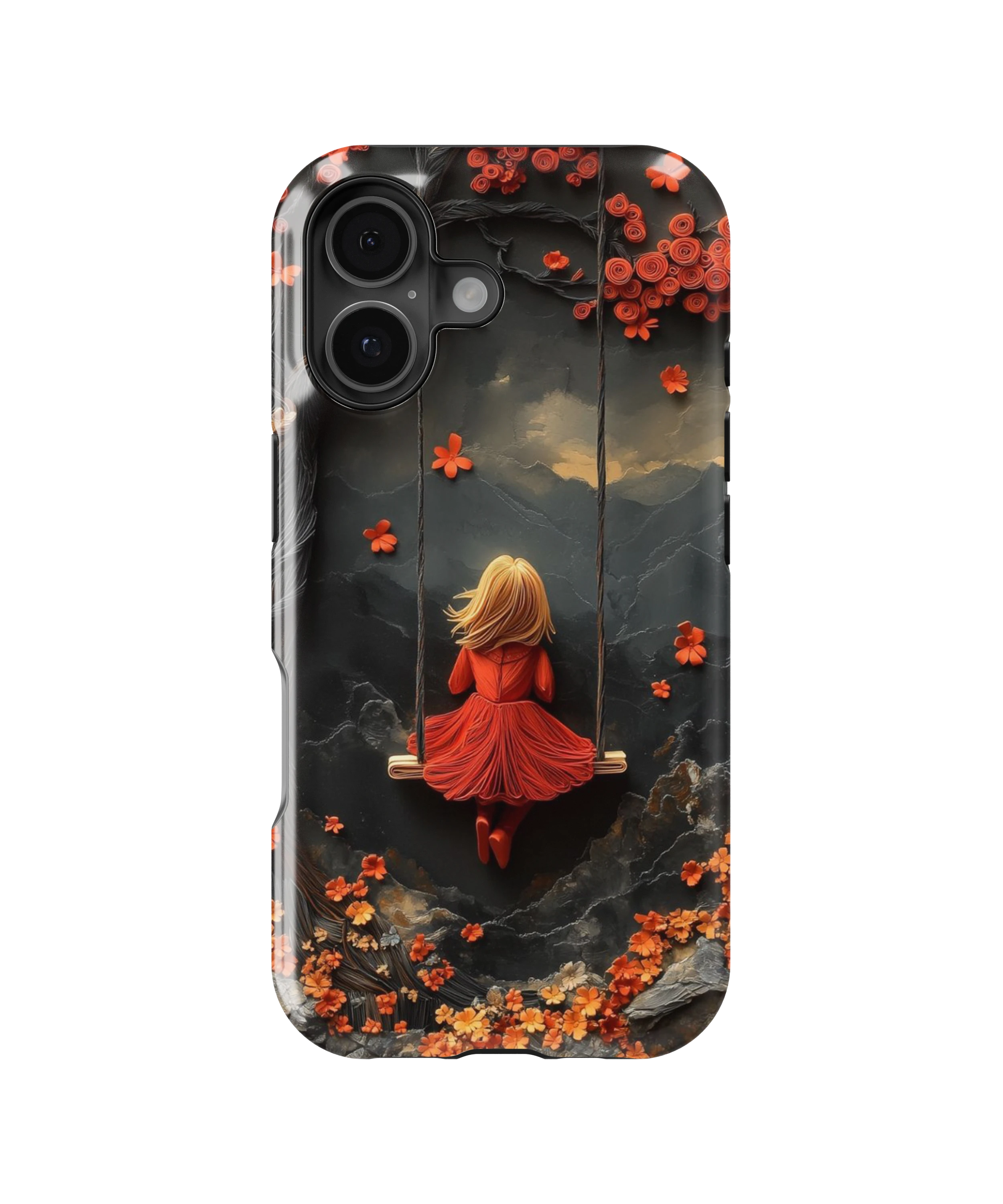 Coque iPhone – Design Fille sur Balançoire Poétique
